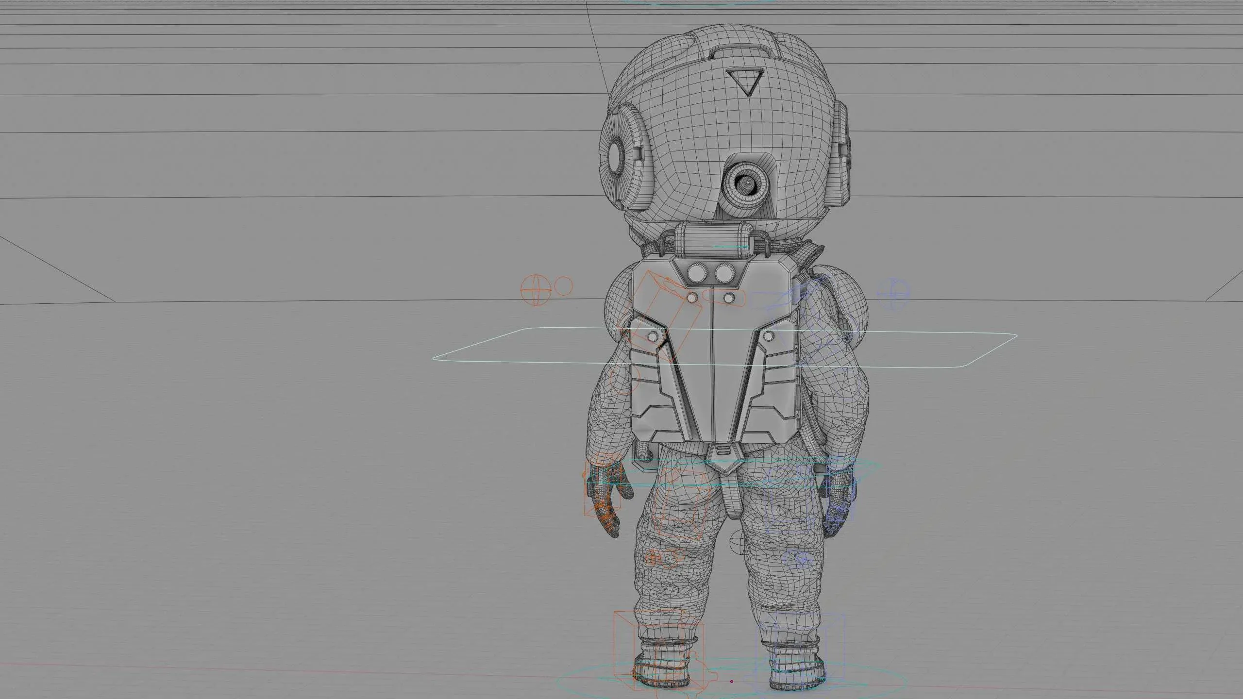 Toon Astronaut B-K Auto-Rig Pro Rigged For Mixamo, Unreal Engine Unity