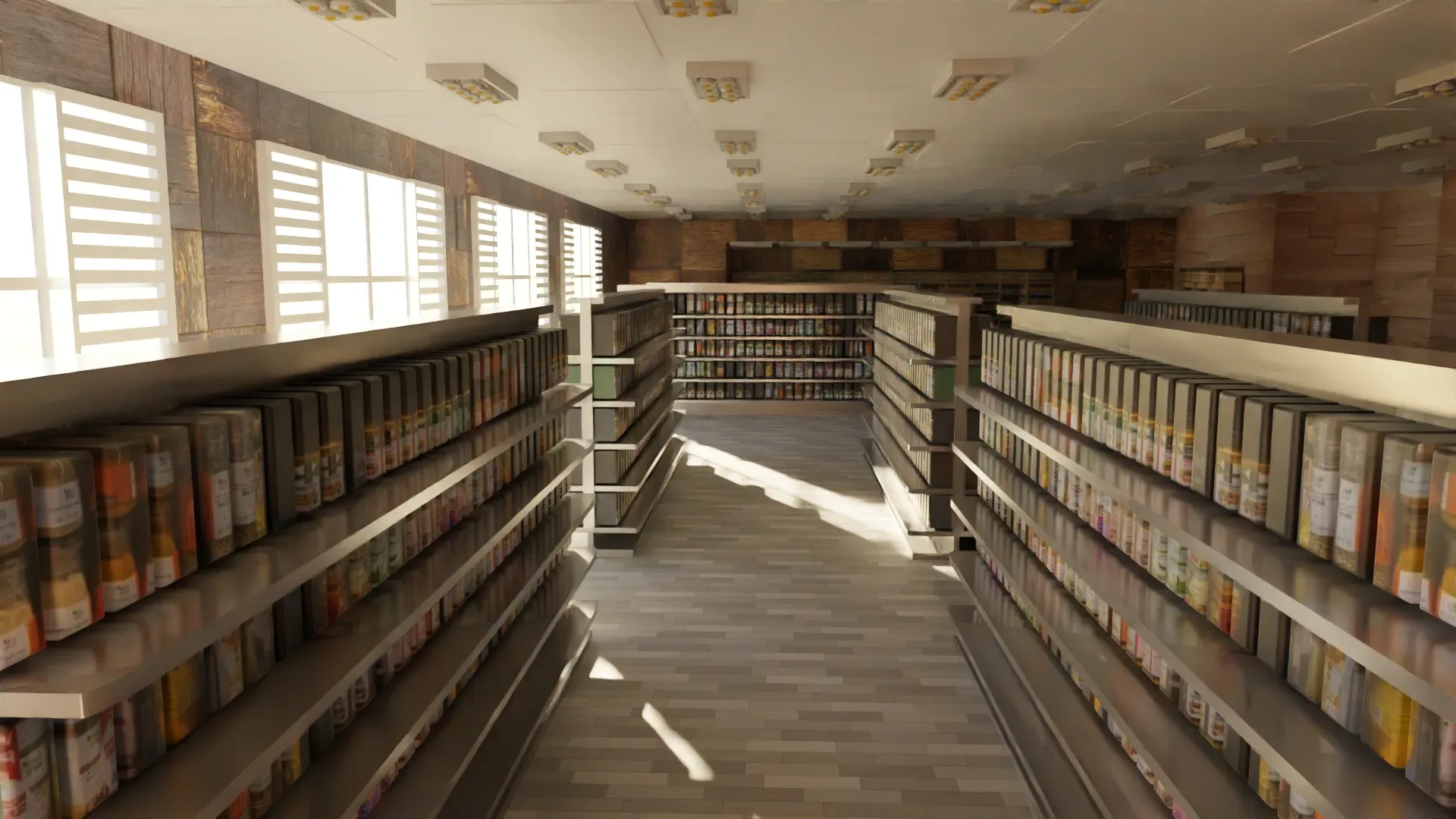 Supermarket interior