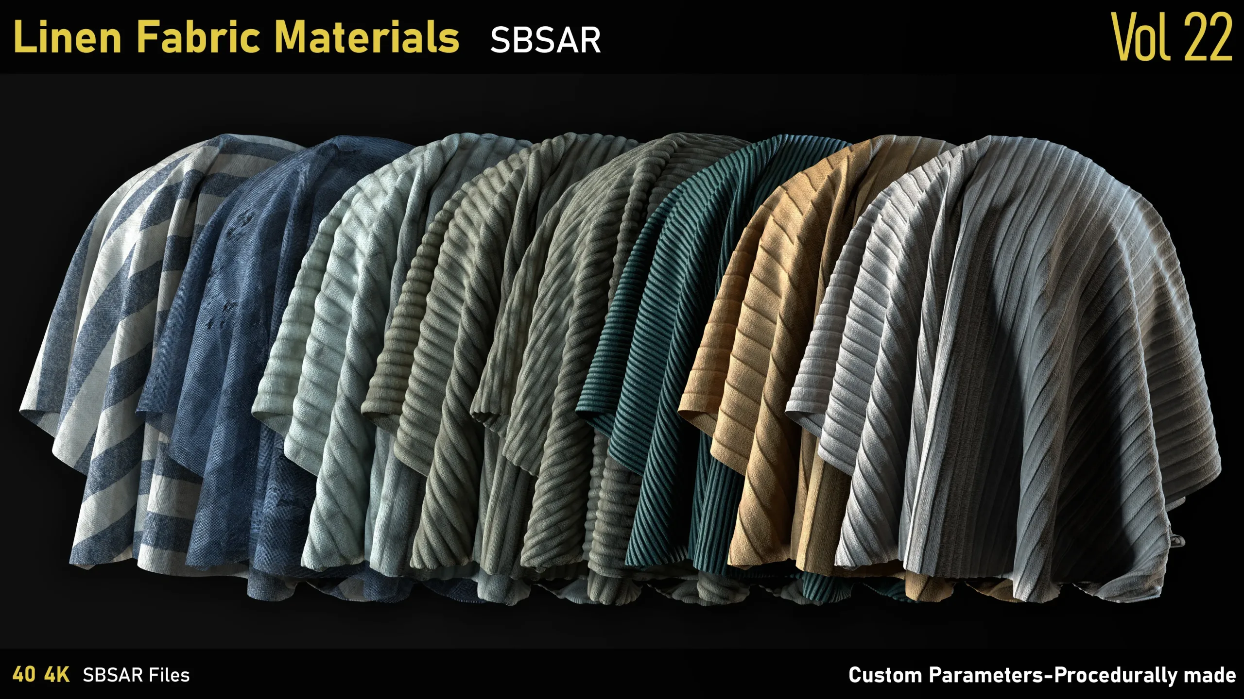 40 Linen Fabric Materials-Vol22-SBSAR