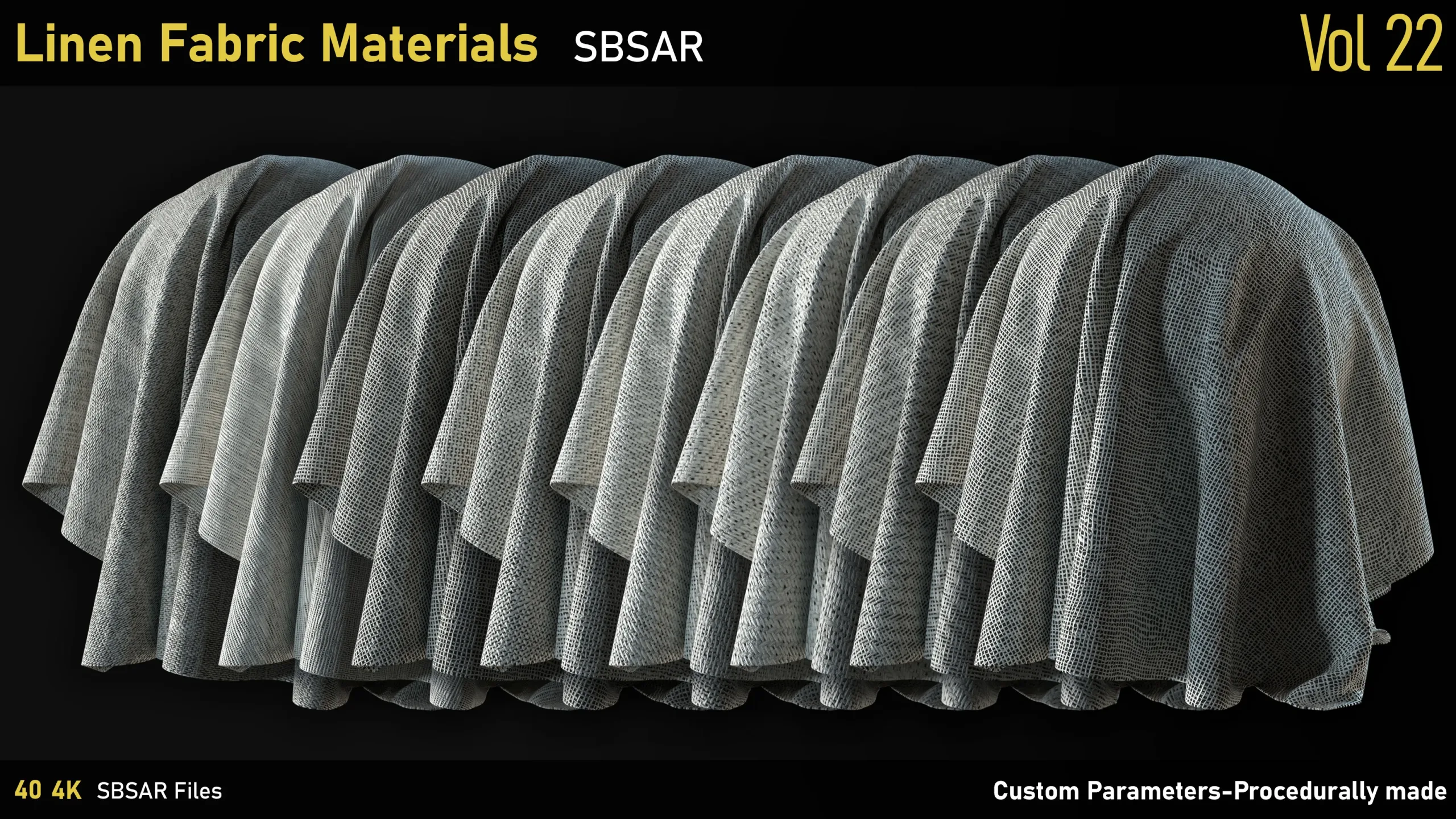 40 Linen Fabric Materials-Vol22-SBSAR