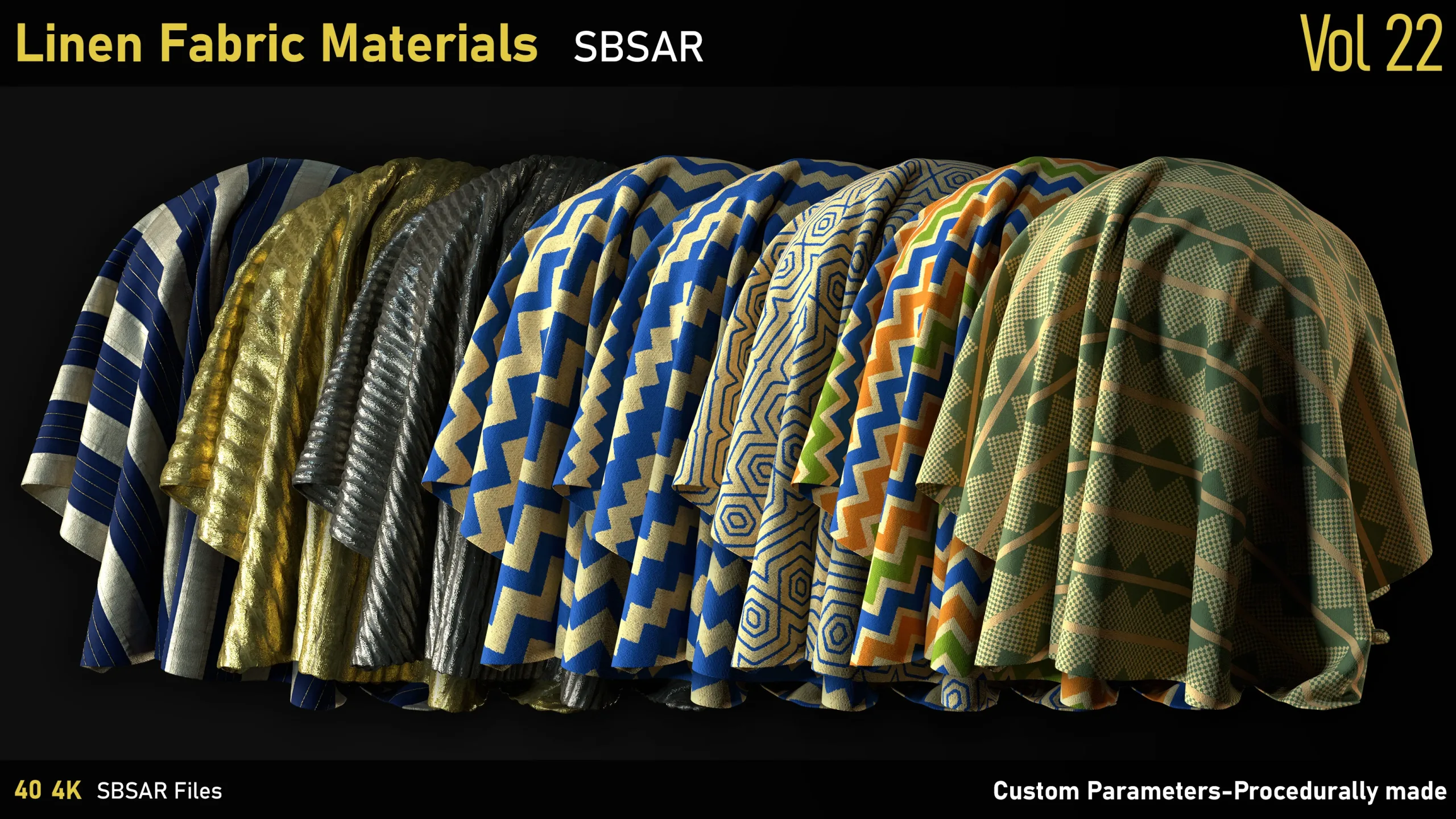 40 Linen Fabric Materials-Vol22-SBSAR