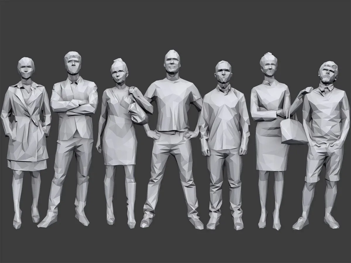 Lowpoly People Casual Pack Volume 9