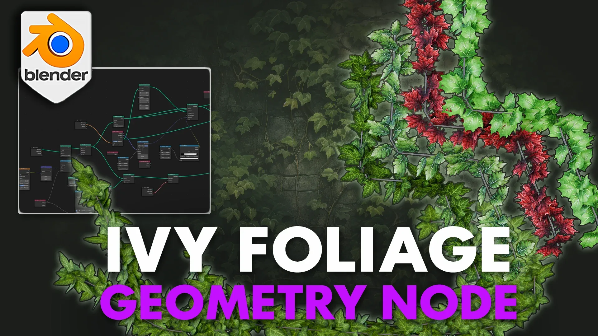 Blender 4 Ivy Foliage Geometry Node