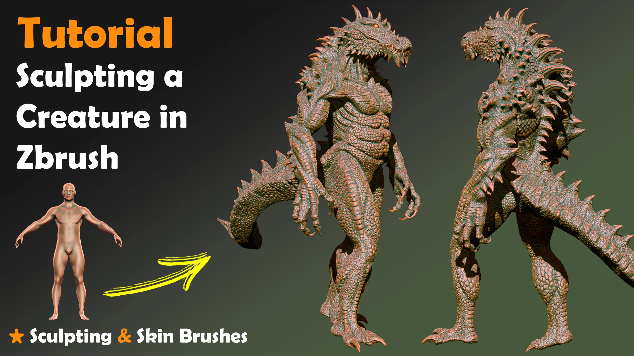 FREE Tutorial_ Sculpting a Creature in Zbrush