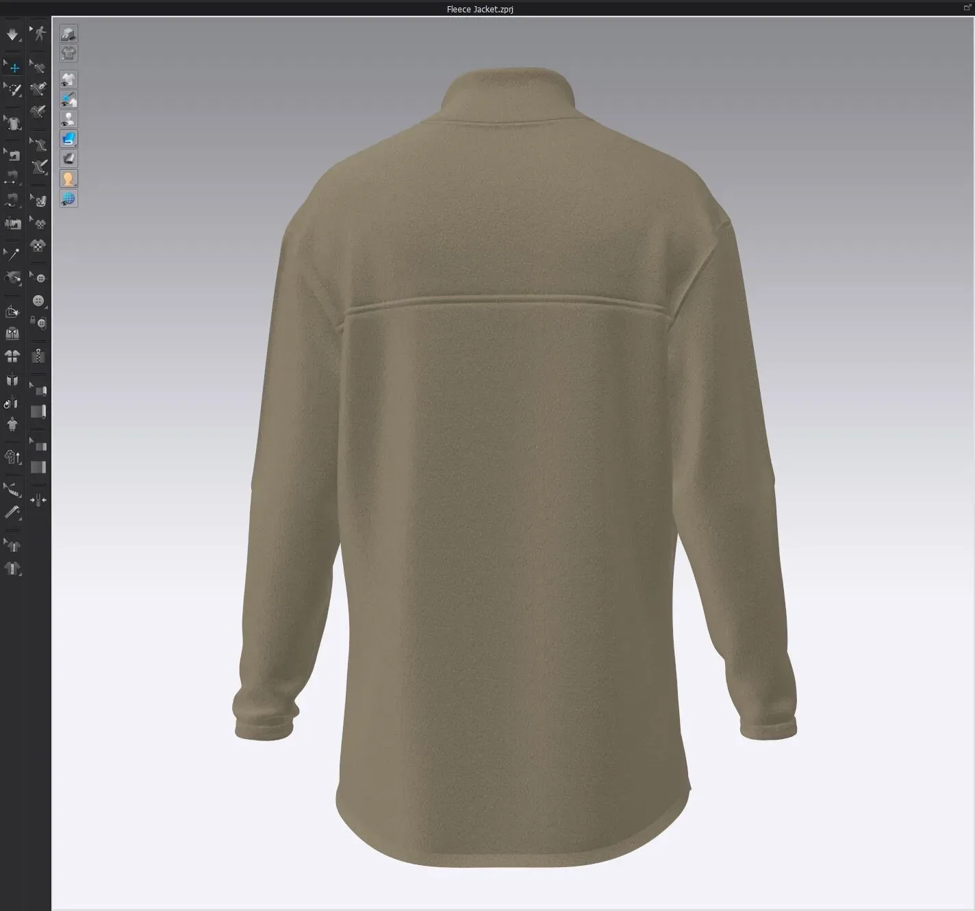 Fleece Jacket, marvelous designer,clo3d