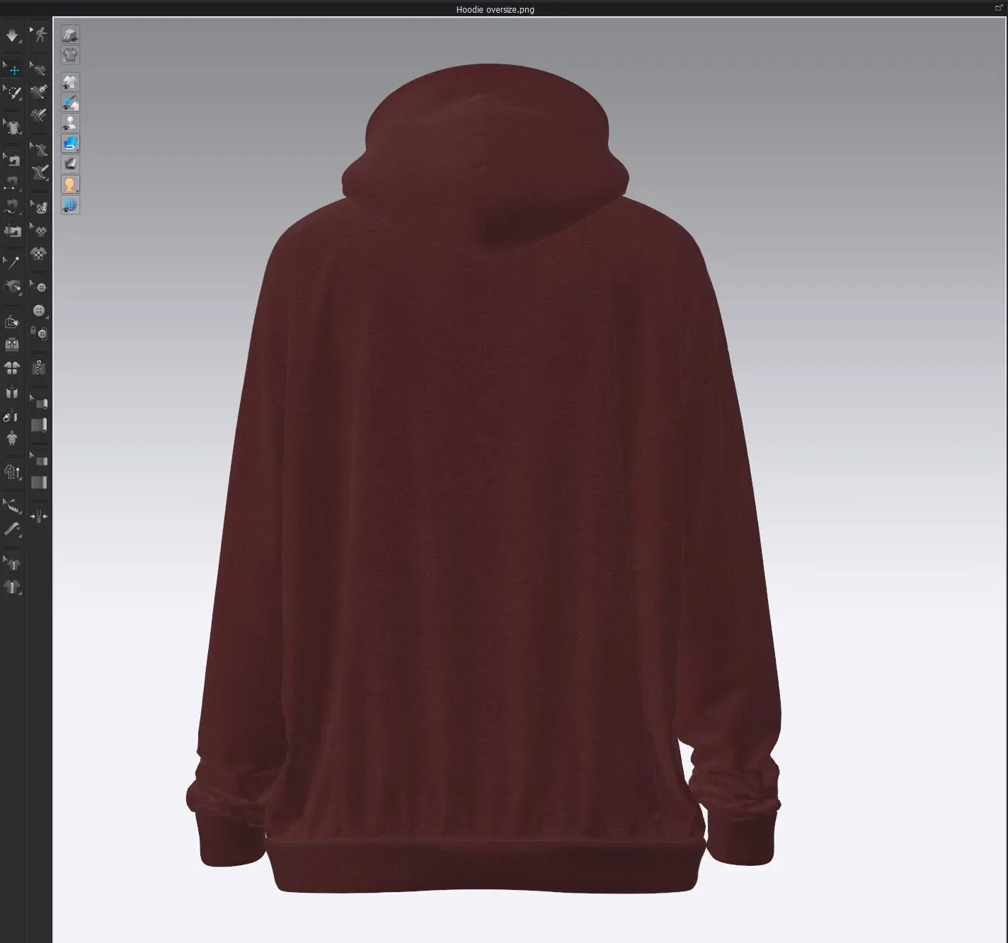 Hoodie oversize, marvelous designer,clo3d