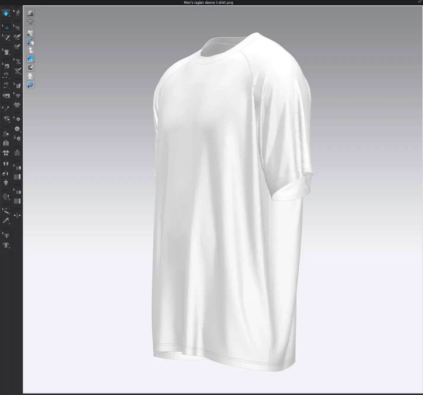 Men's Raglan sleeve t-shirt,marvelous designer,clo3d