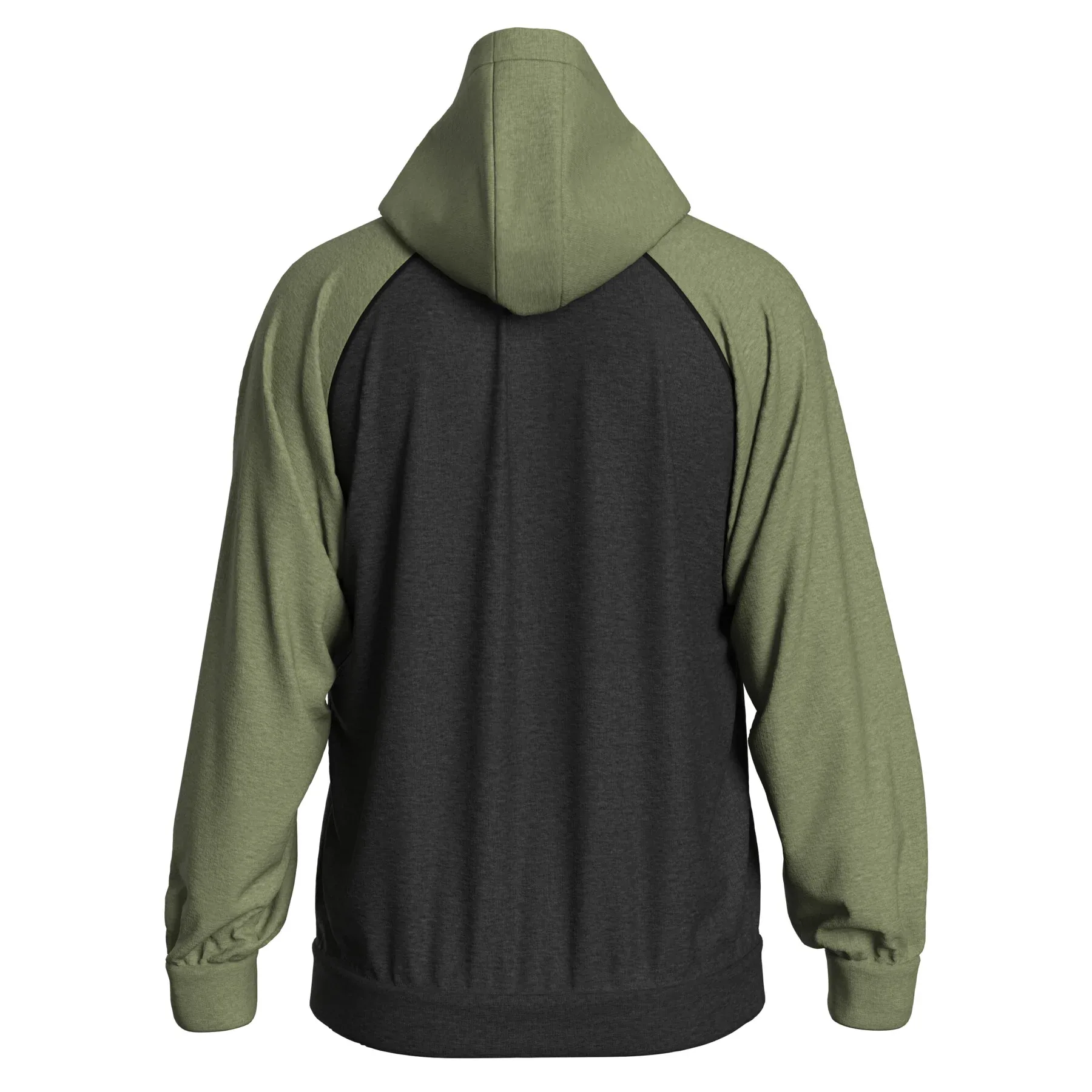 Mens Raglan Zip-Up Hoodie, marvelous designer,clo3d