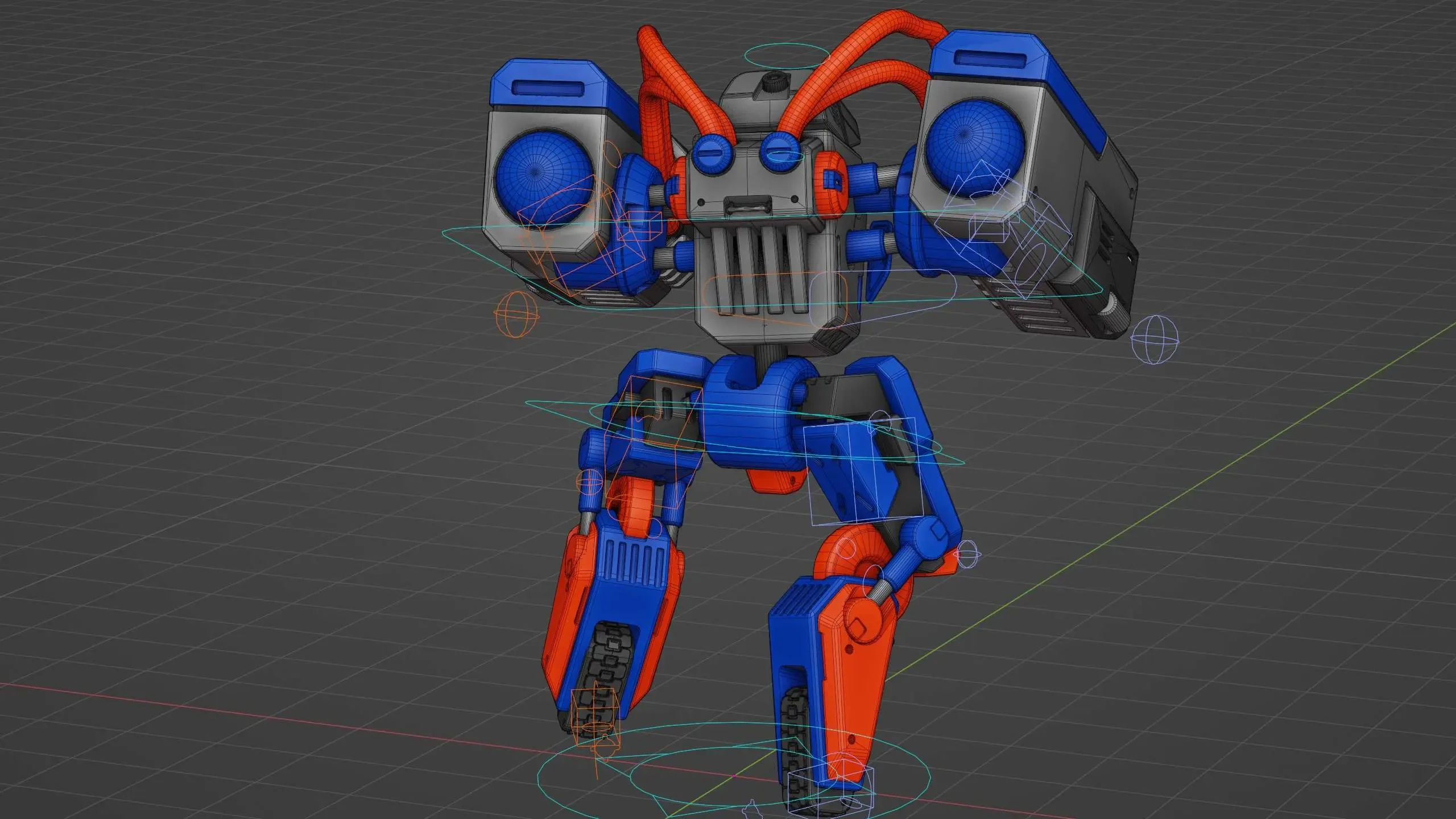 Military Bot B-450 Auto-Rig Pro Rigged For Mixamo, Unreal Engine Unity