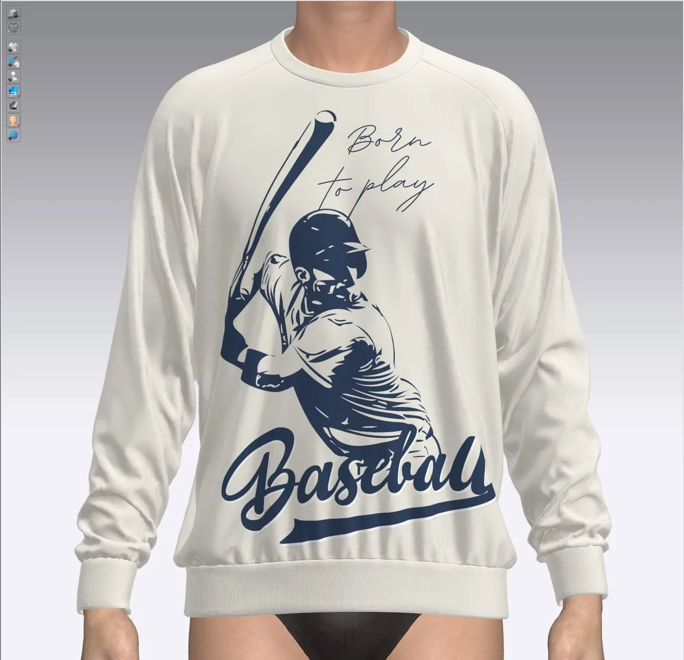 raglan sweater ,marvelous designer,clo3d