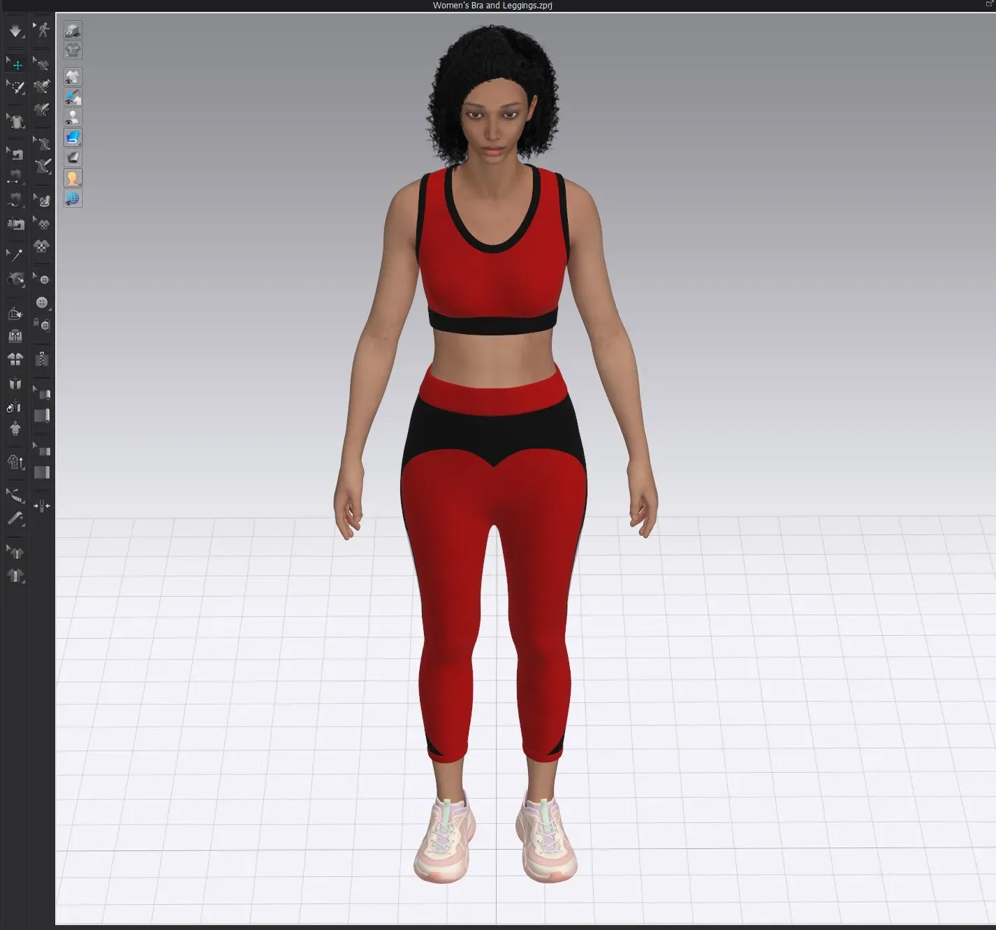 Women's Bra and Leggings, marvelous designer,clo3d