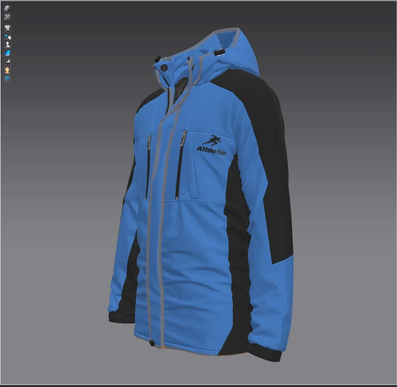 Men's Waterproof Mountain Jacket , marvelous designer,clo3d