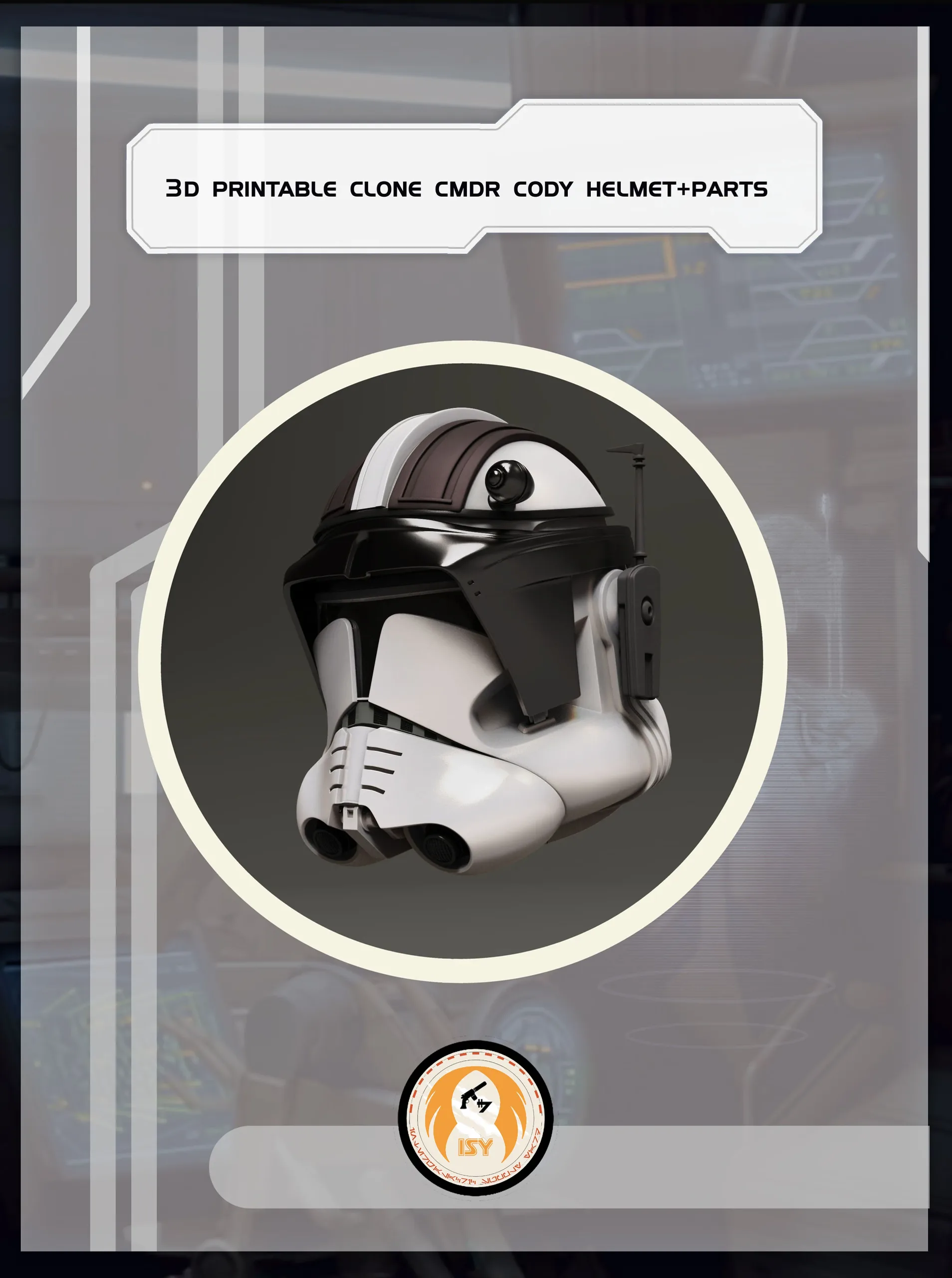 Star Wars 3D Printable Wearable Clone Cmdr Cody Helmet And Parts