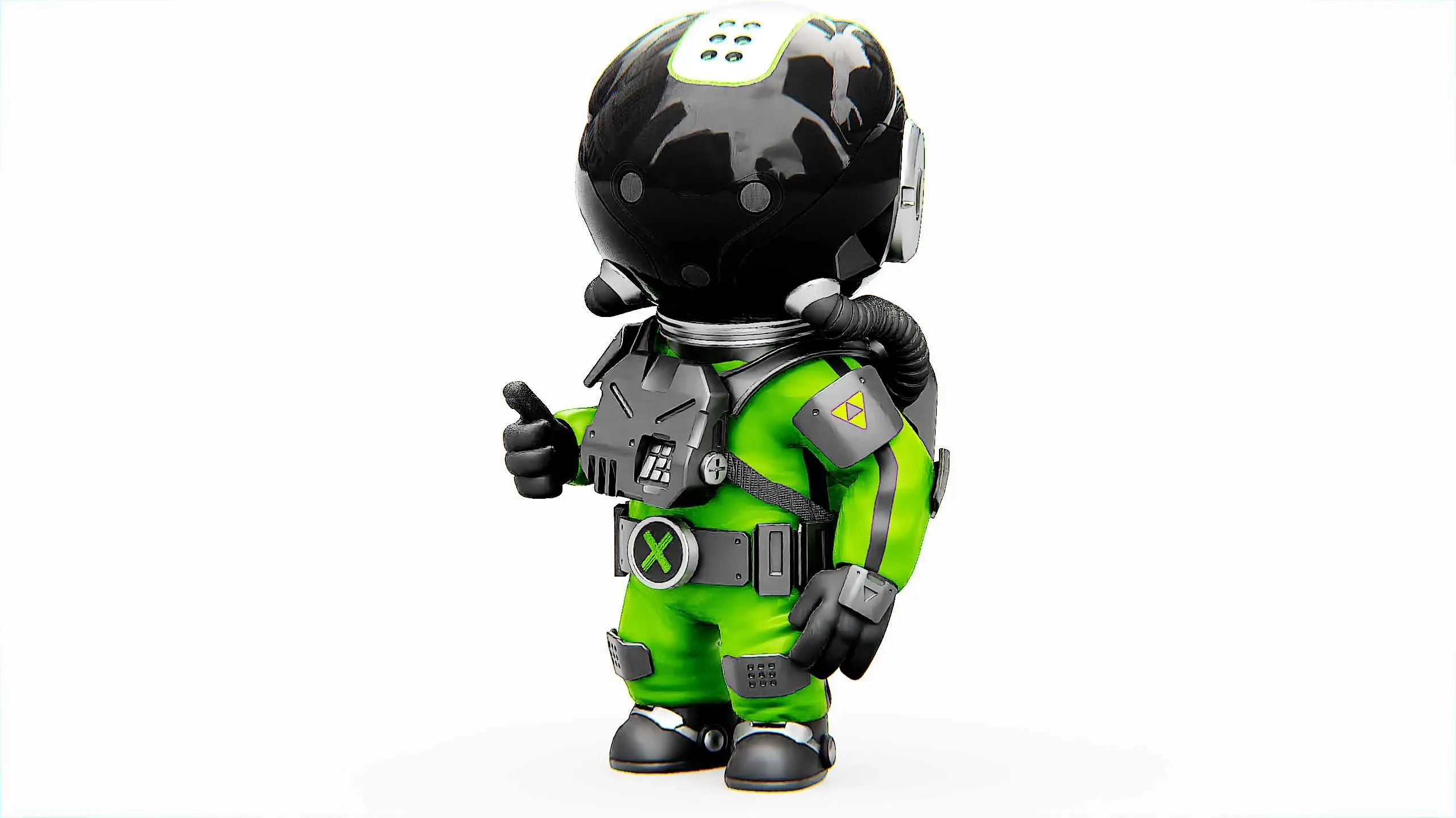 Toon Astronaut K-2500 Auto-Rig Pro Rigged For Mixamo, Unreal Engine Unity