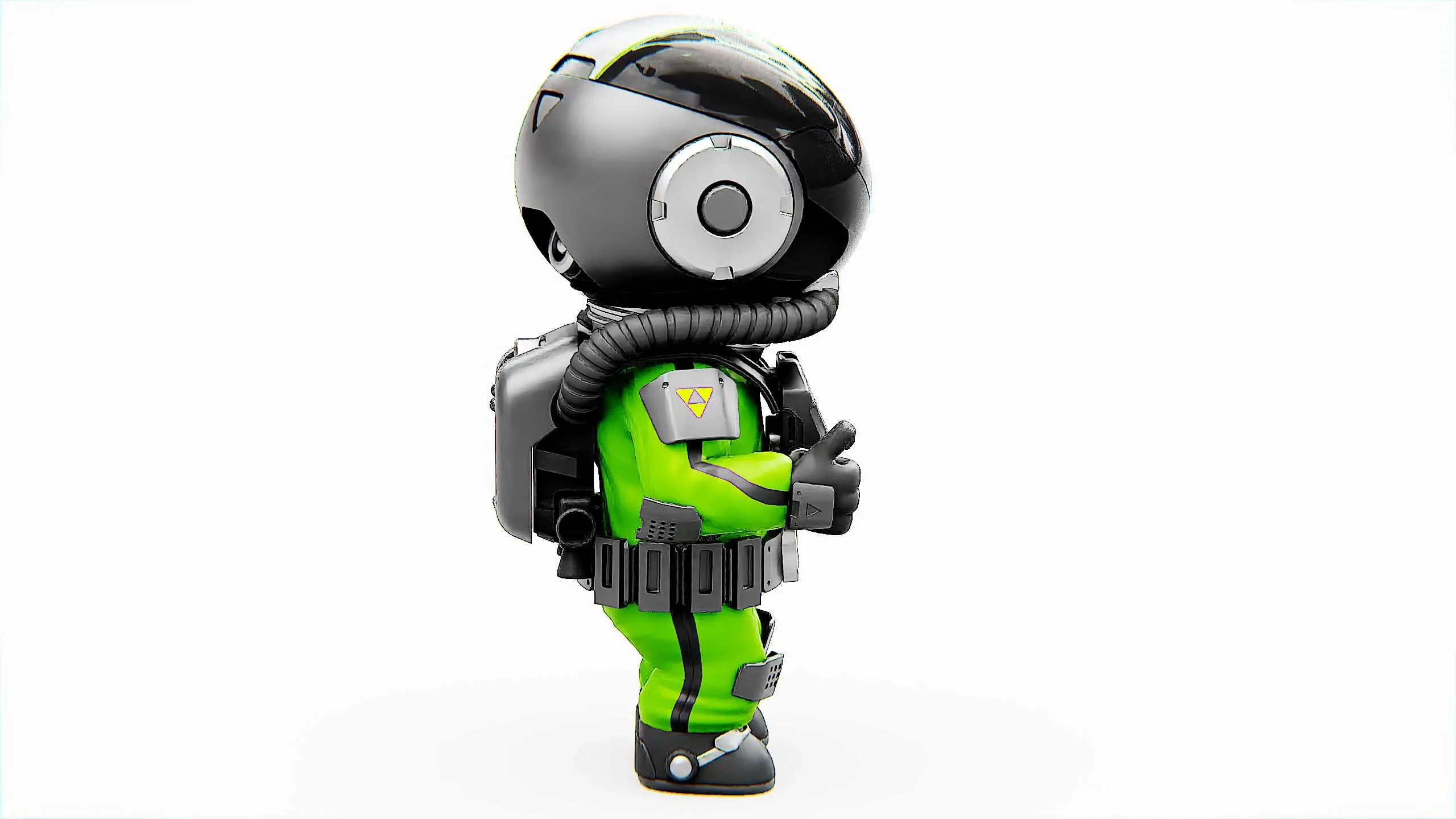 Toon Astronaut K-2500 Auto-Rig Pro Rigged For Mixamo, Unreal Engine Unity