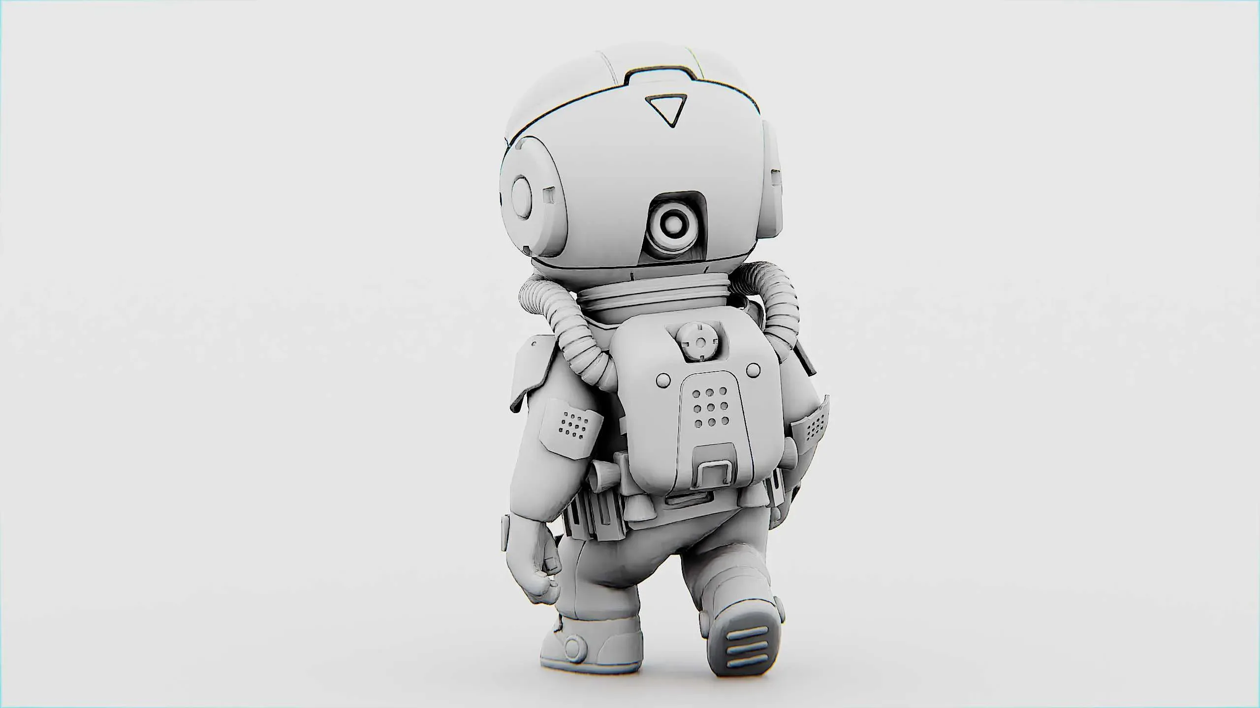 Toon Astronaut K-2500 Auto-Rig Pro Rigged For Mixamo, Unreal Engine Unity