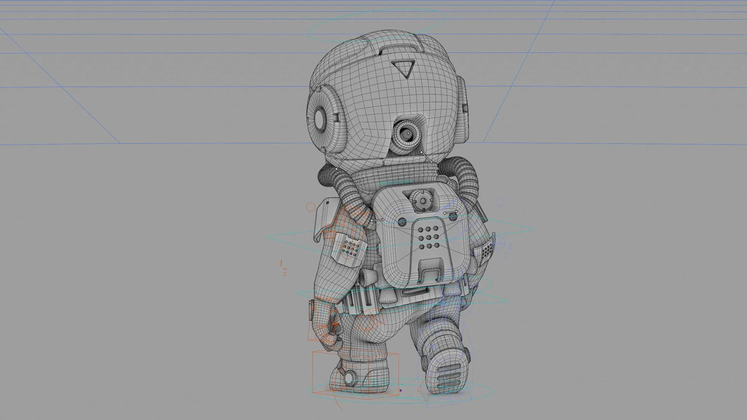 Toon Astronaut K-2500 Auto-Rig Pro Rigged For Mixamo, Unreal Engine Unity