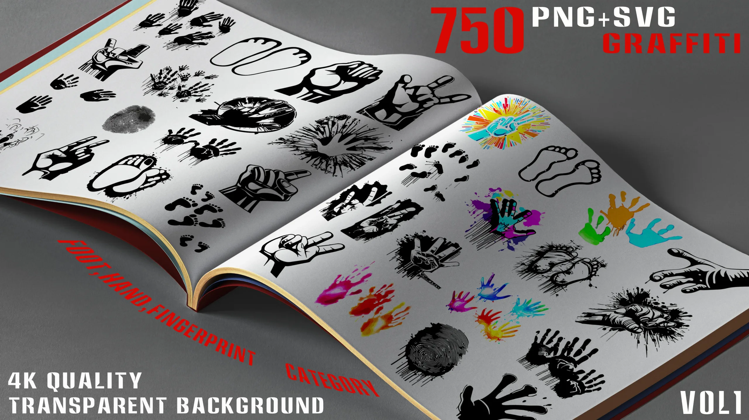 750 PNG-SVG Graffiti - Vol.1