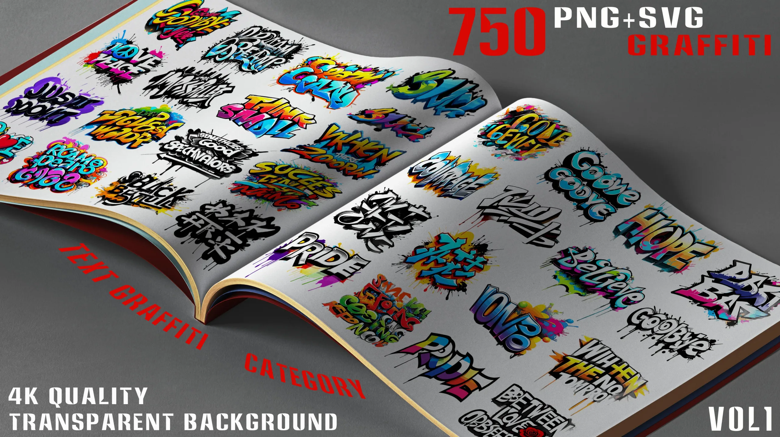 750 PNG-SVG Graffiti - Vol.1