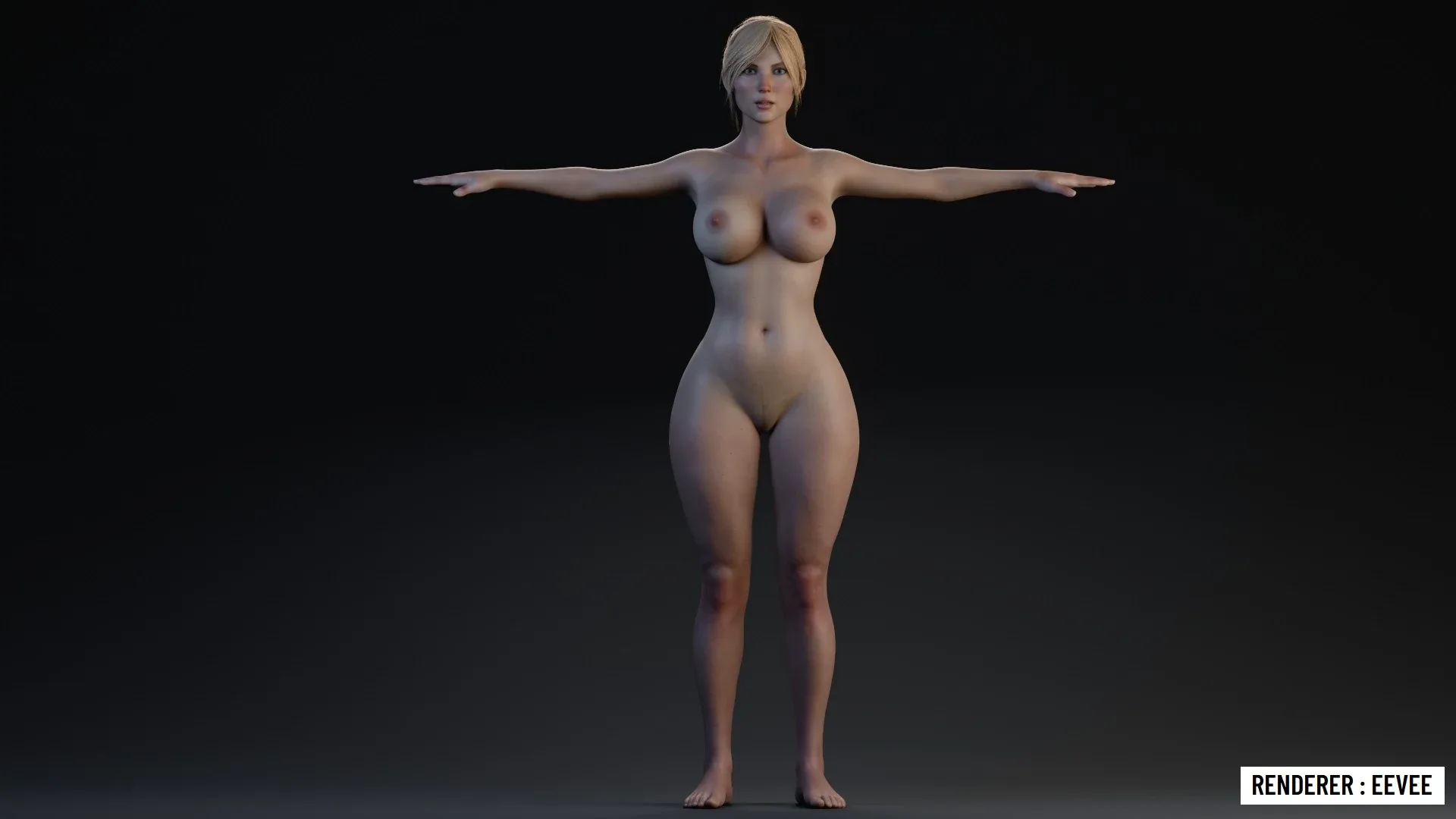 Realistic Beautiful Woman Nude Rigged - Calista