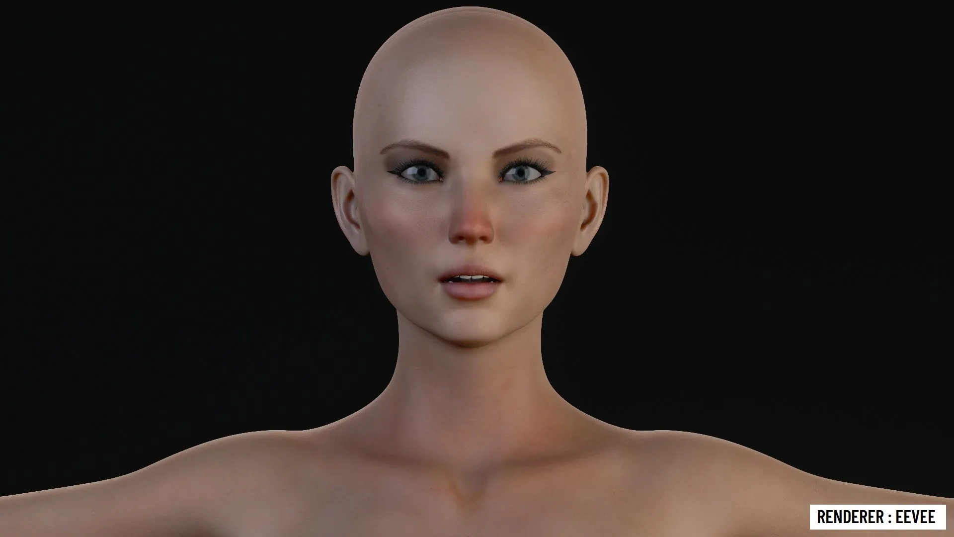 Realistic Beautiful Woman Nude Rigged - Calista