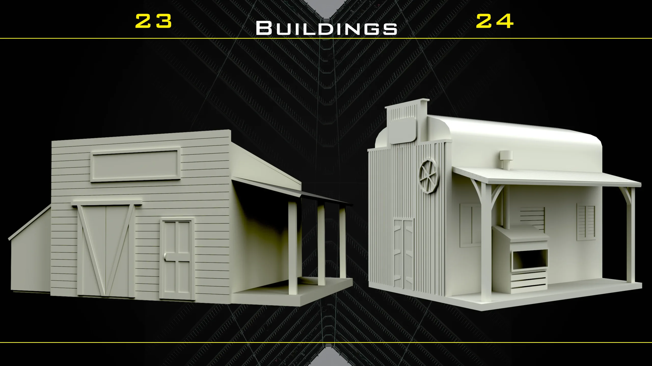 +70 Western Object Base Mesh - Vol 06