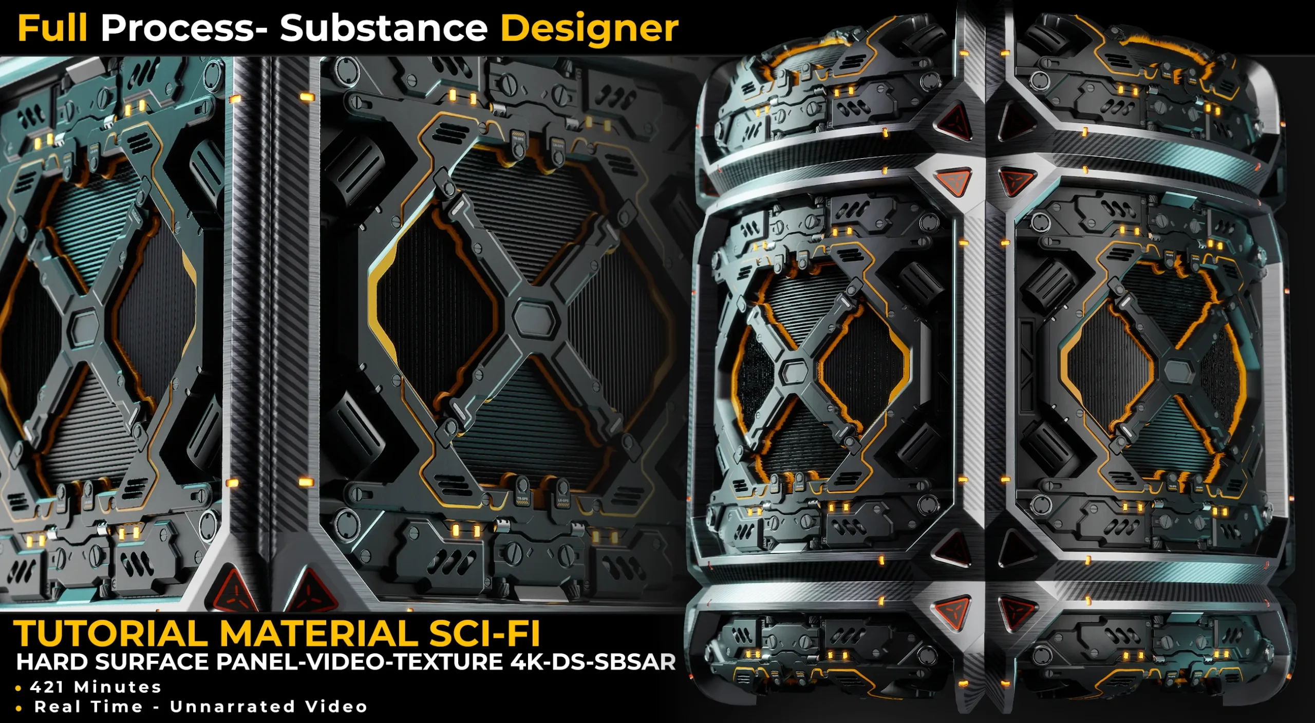 Tutorial Hard Surface Panel Sci-Fi-Substance Designer Vol.03