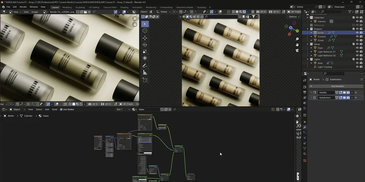 Blender 4.0: Cosmetic Product Modeling, Texturing, Lighting & Rendering