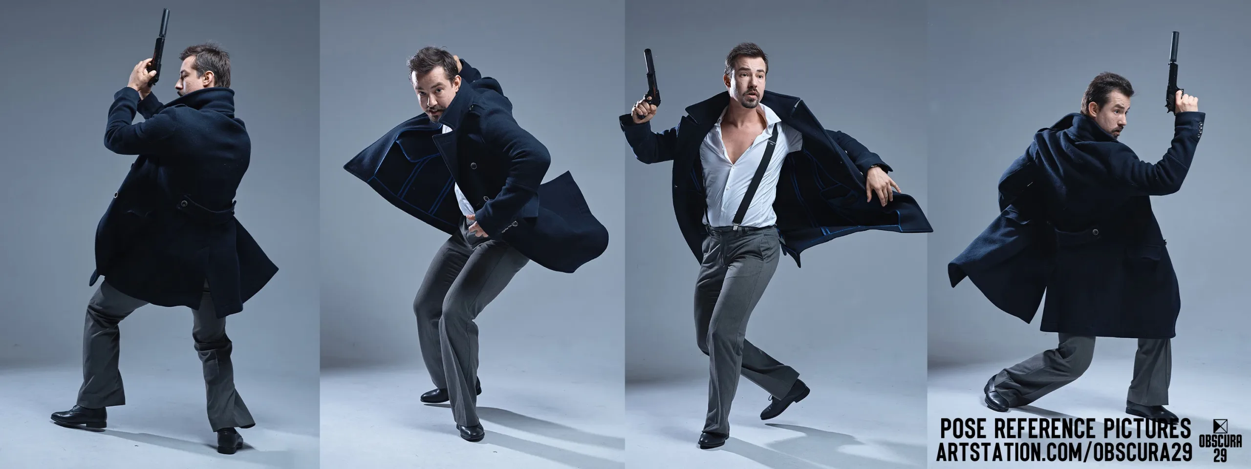 900 Male Secret Agent Pose Reference Pictures