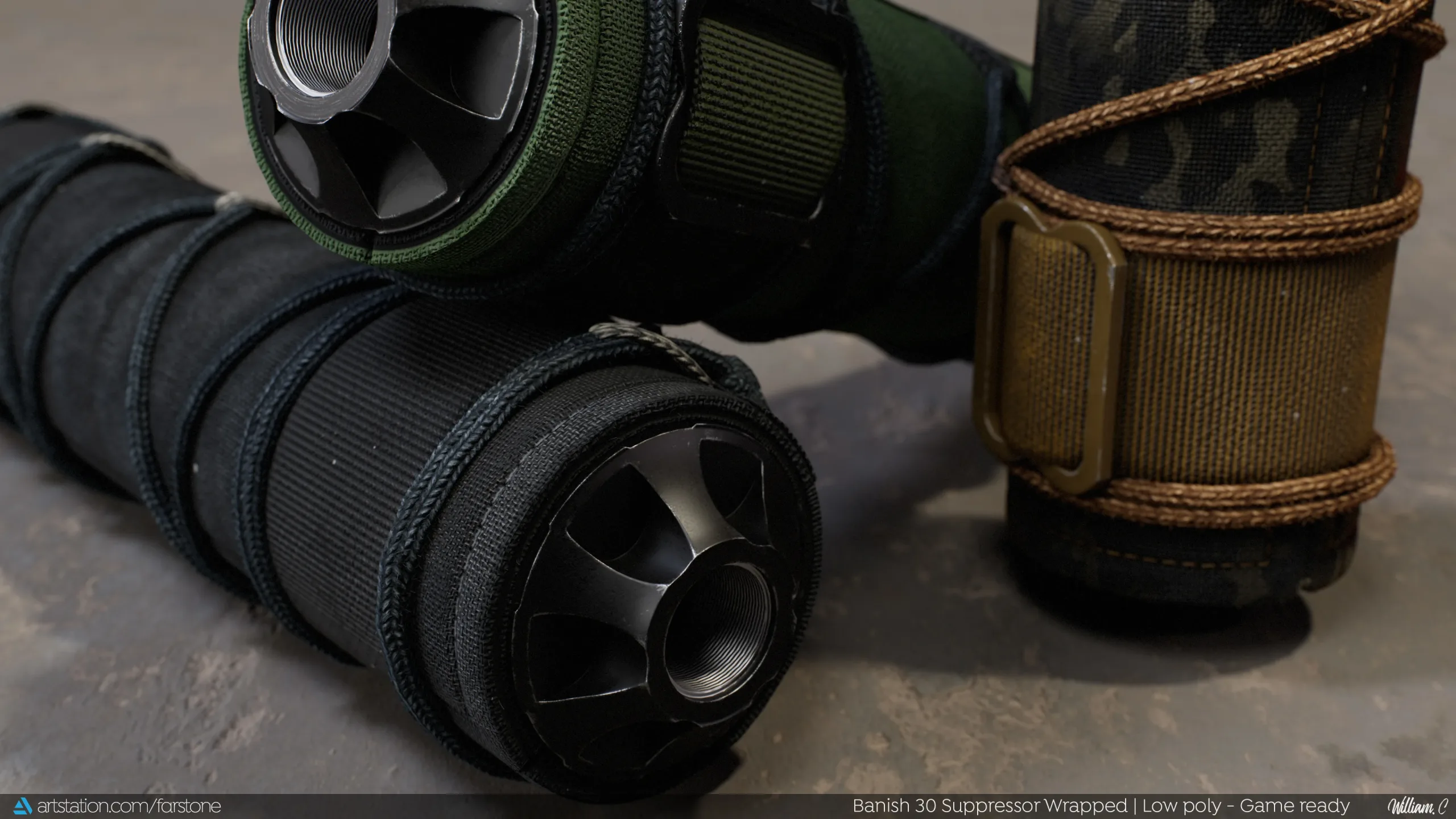 Banish 30 Suppressor Wrapped (PBR - Game Ready - Silencer)