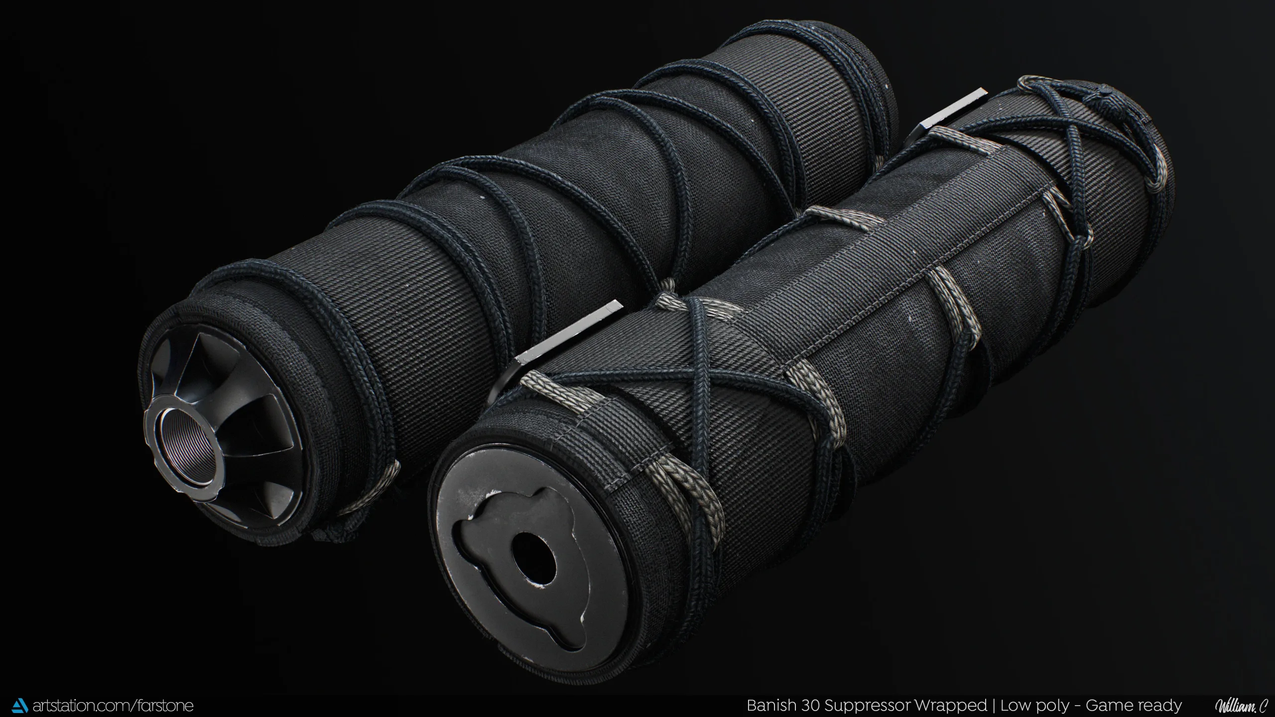 Banish 30 Suppressor Wrapped (PBR - Game Ready - Silencer)