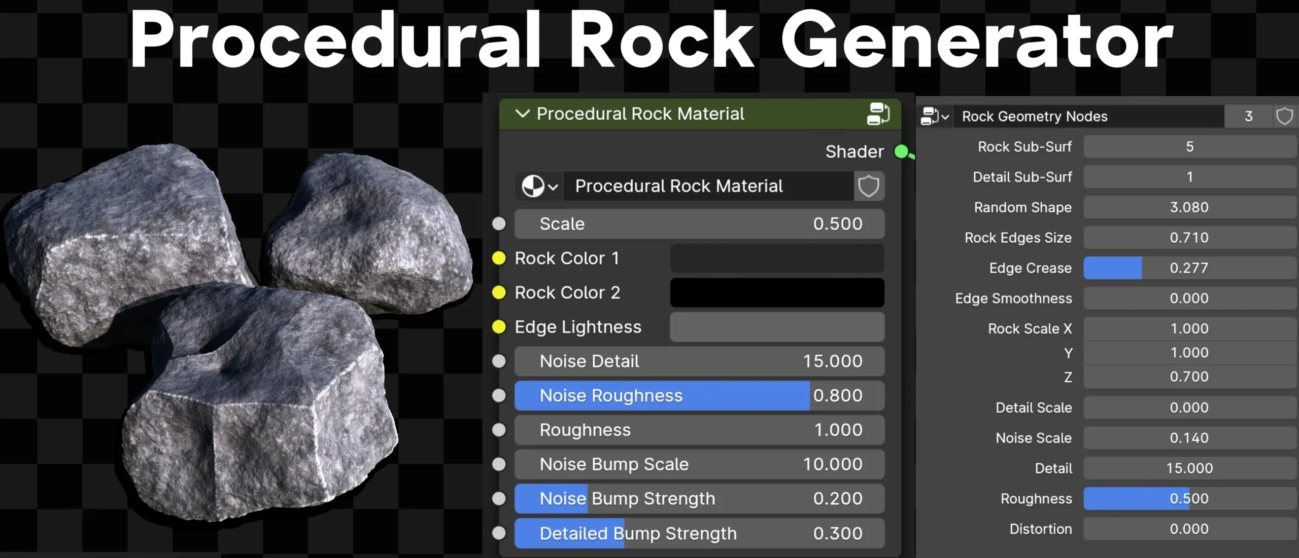 Rock Generator - Geometry Nodes