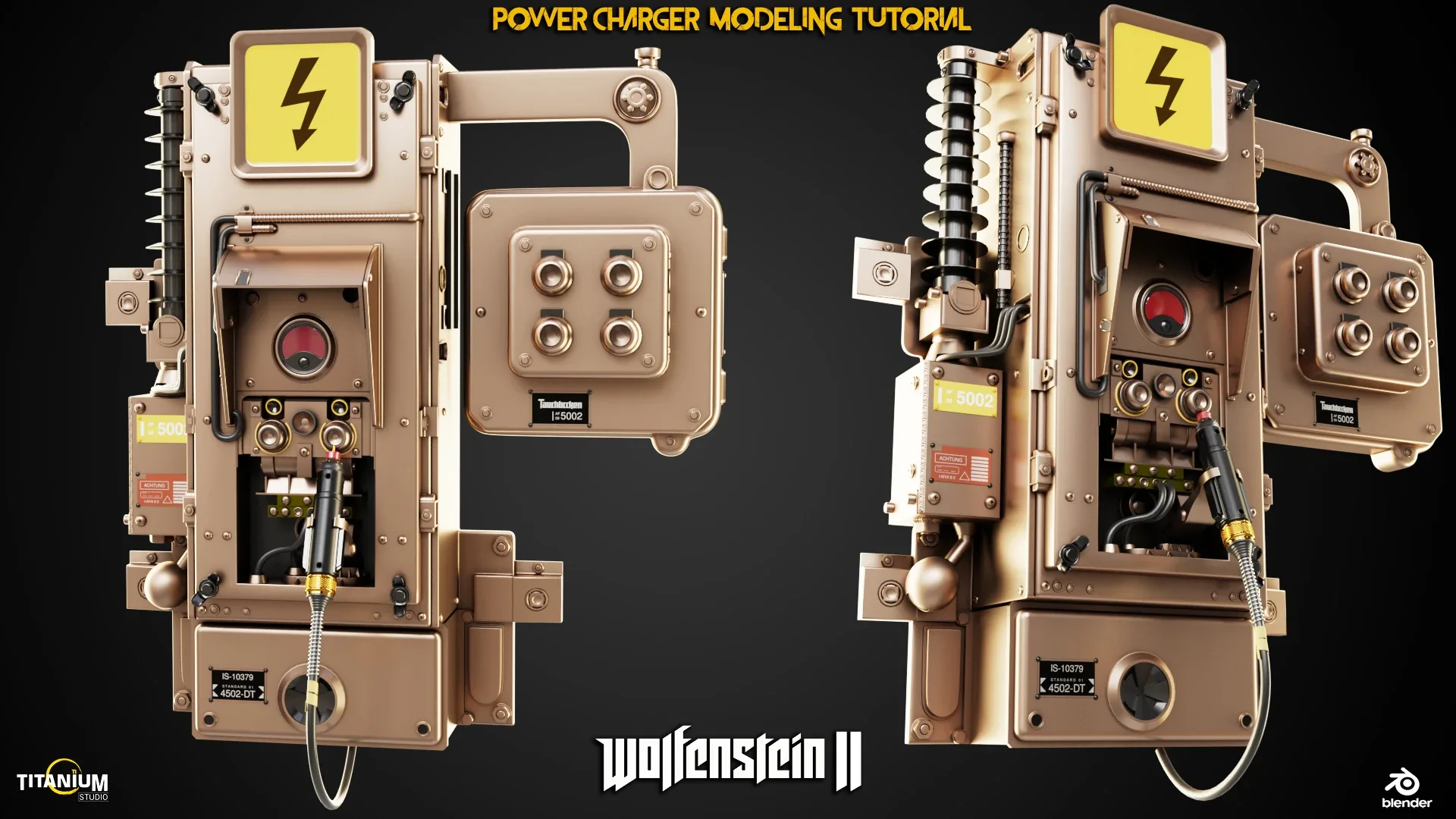Modeling Optimized Sci-fi Power Charger Machine in Blender
