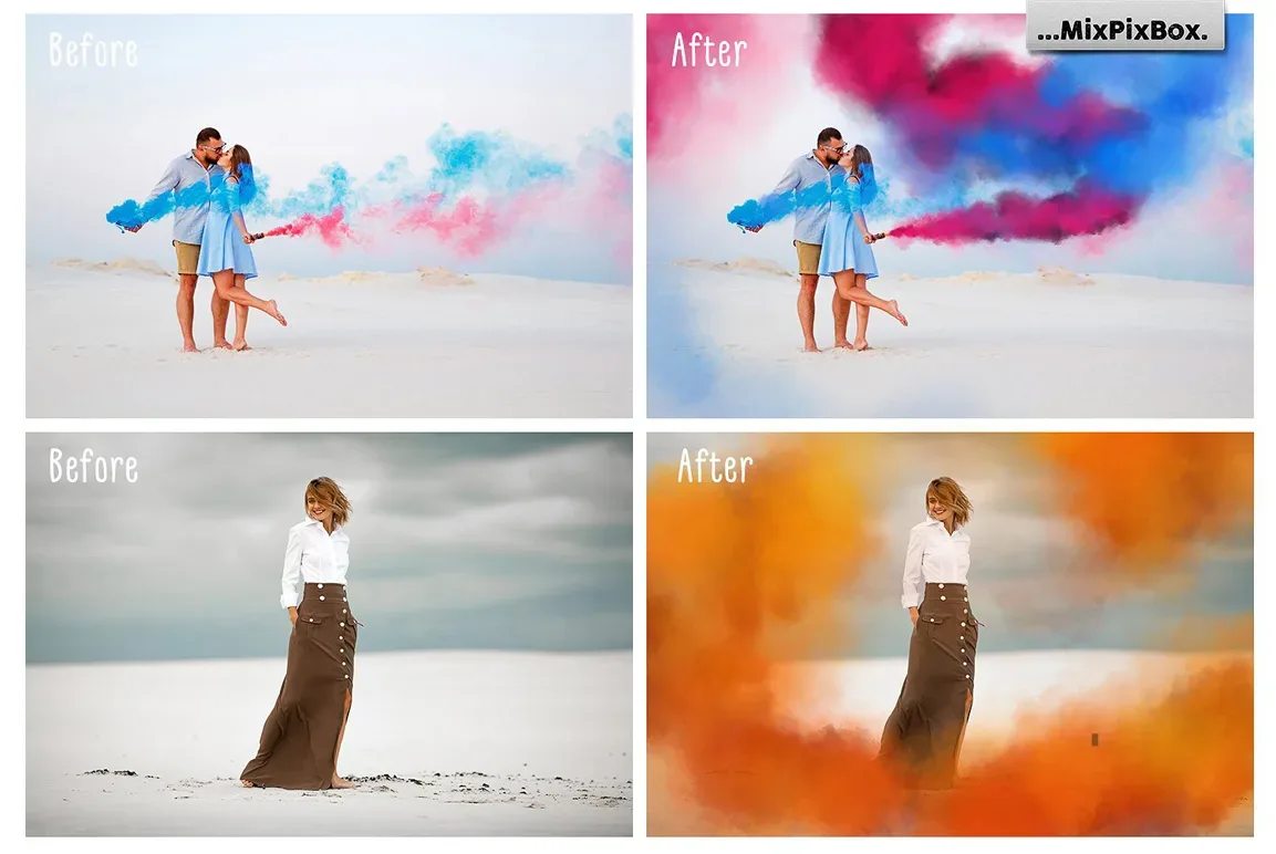 Smoke Bomb Photo Overlays