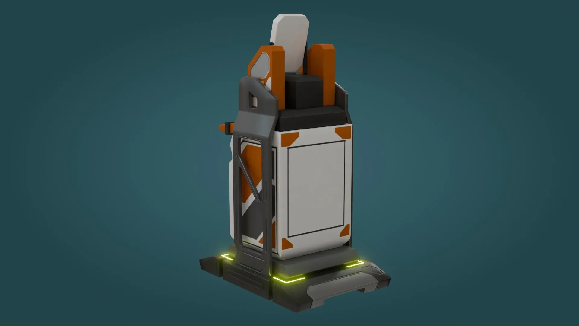 Sci-Fi Computer - Low Poly - Game Ready - PBR