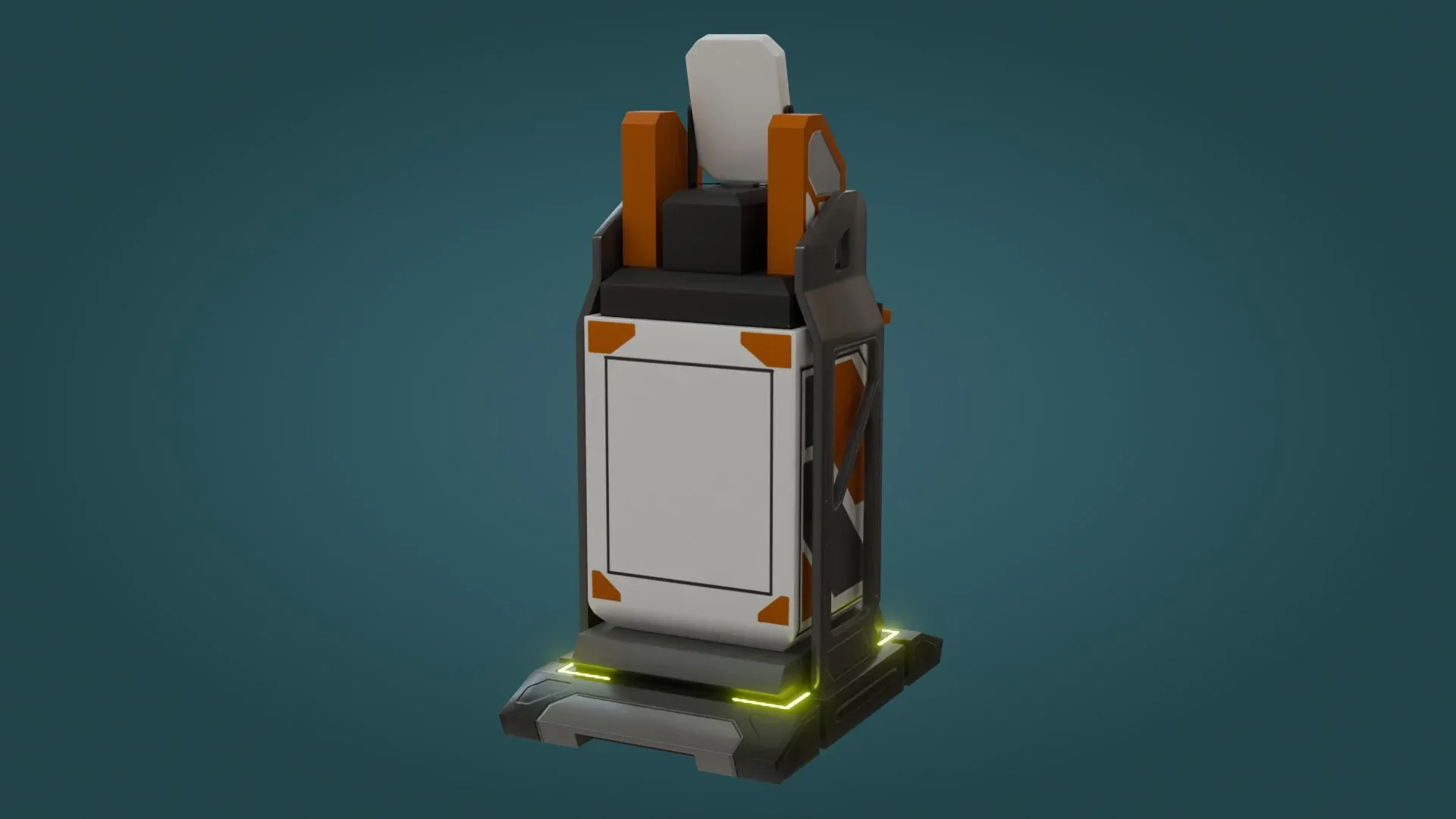 Sci-Fi Computer - Low Poly - Game Ready - PBR