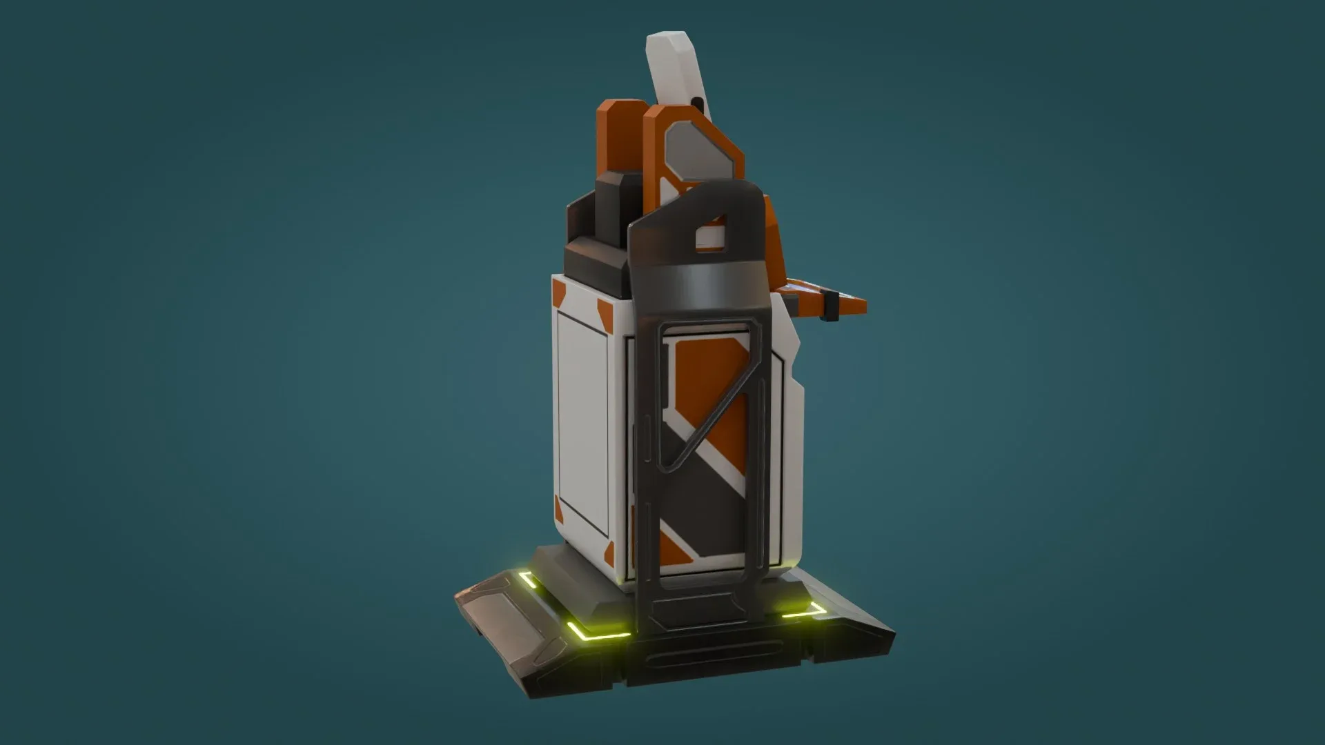 Sci-Fi Computer - Low Poly - Game Ready - PBR