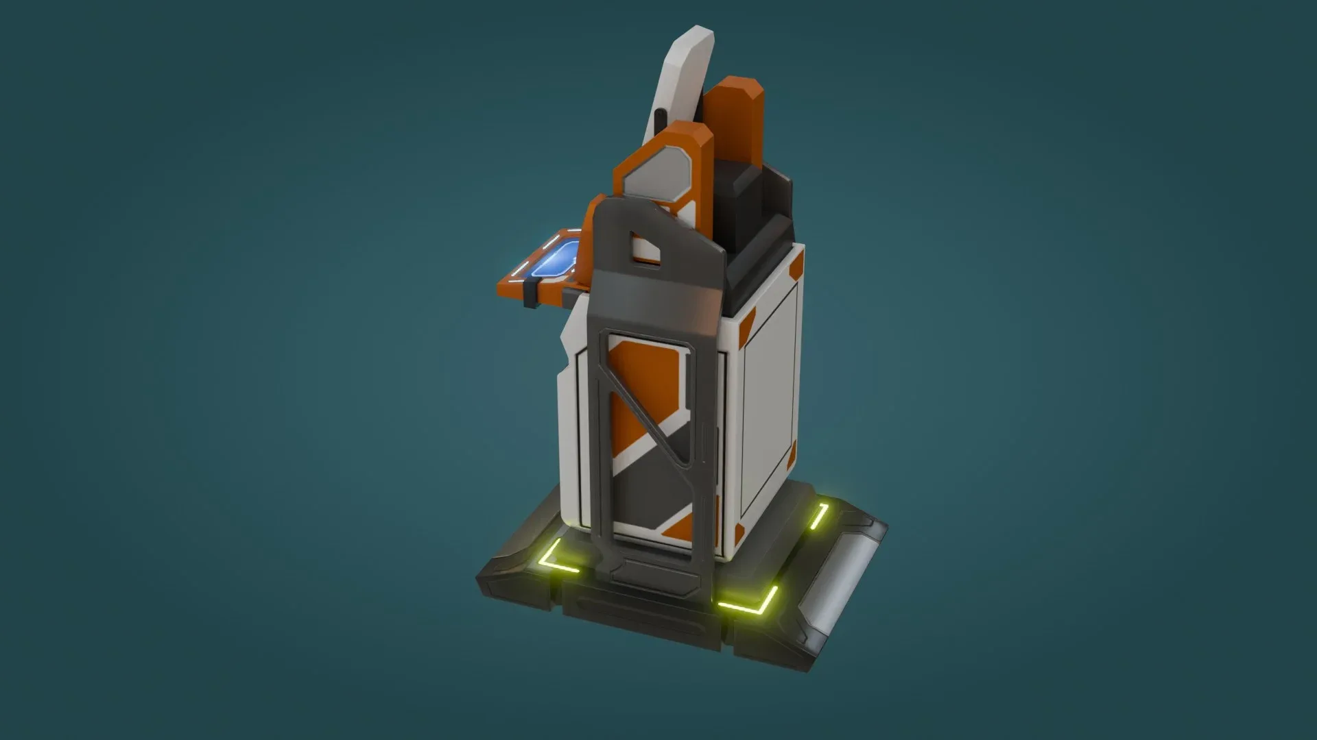 Sci-Fi Computer - Low Poly - Game Ready - PBR