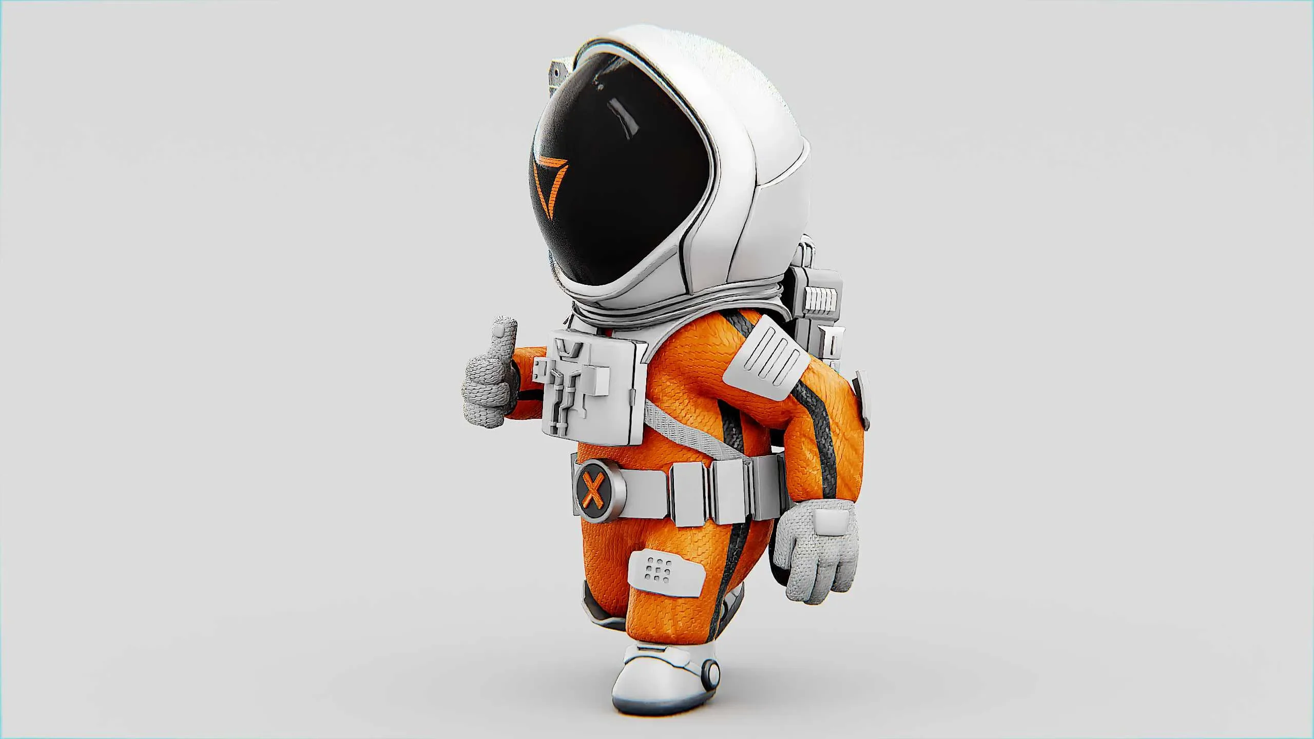 Toon Astronaut Cv-200 Auto-Rig Pro Rigged For Mixamo, Unreal Engine Unity