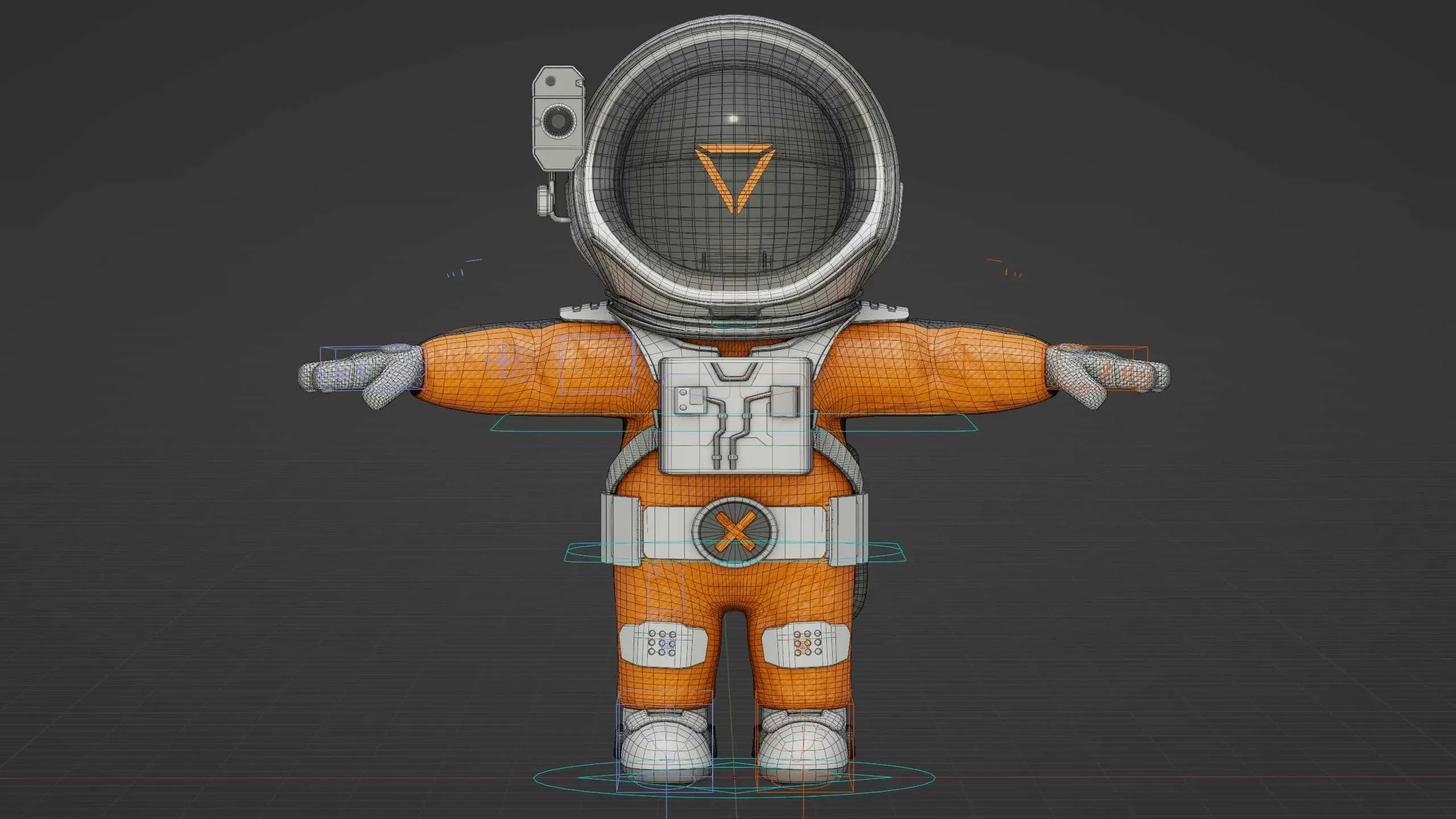 Toon Astronaut Cv-200 Auto-Rig Pro Rigged For Mixamo, Unreal Engine Unity