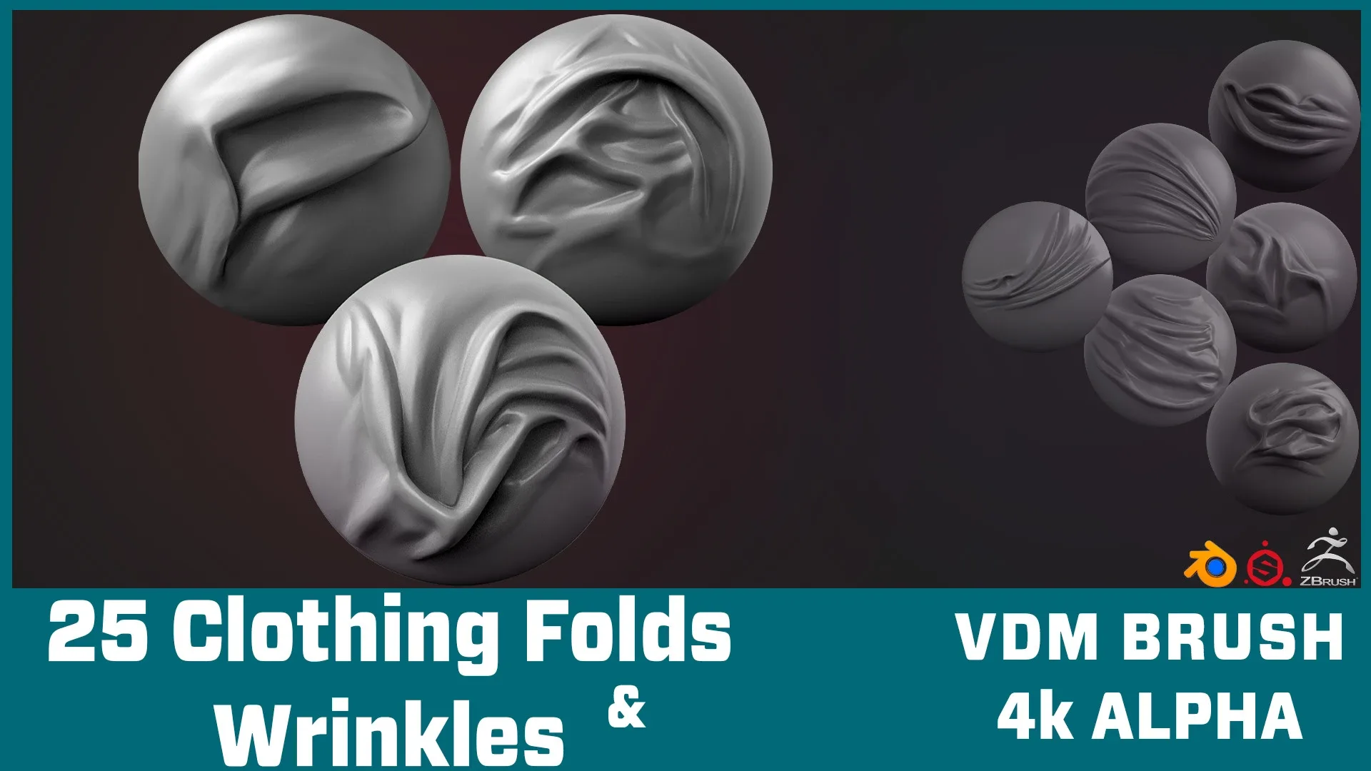 25 Clothing Folds Wrinkles VDM Brush+Alphas Vol 3
