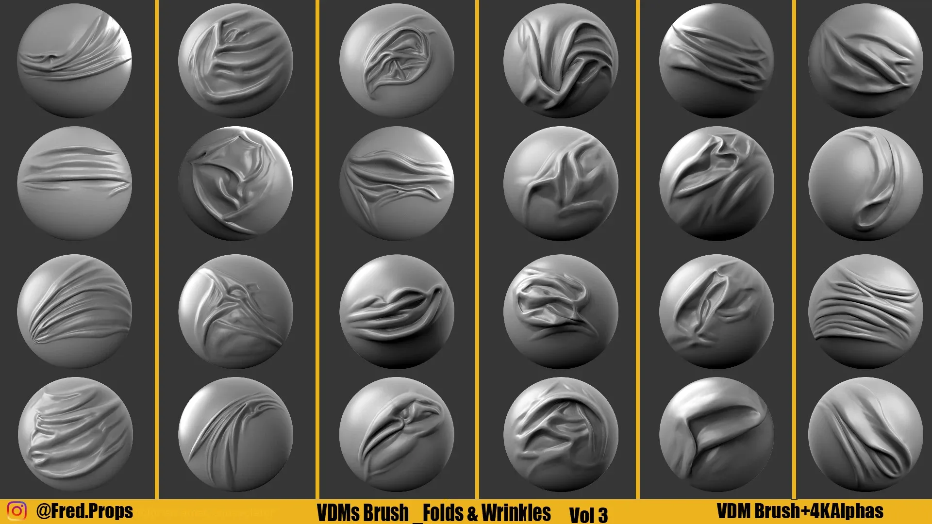 25 Clothing Folds Wrinkles VDM Brush+Alphas Vol 3