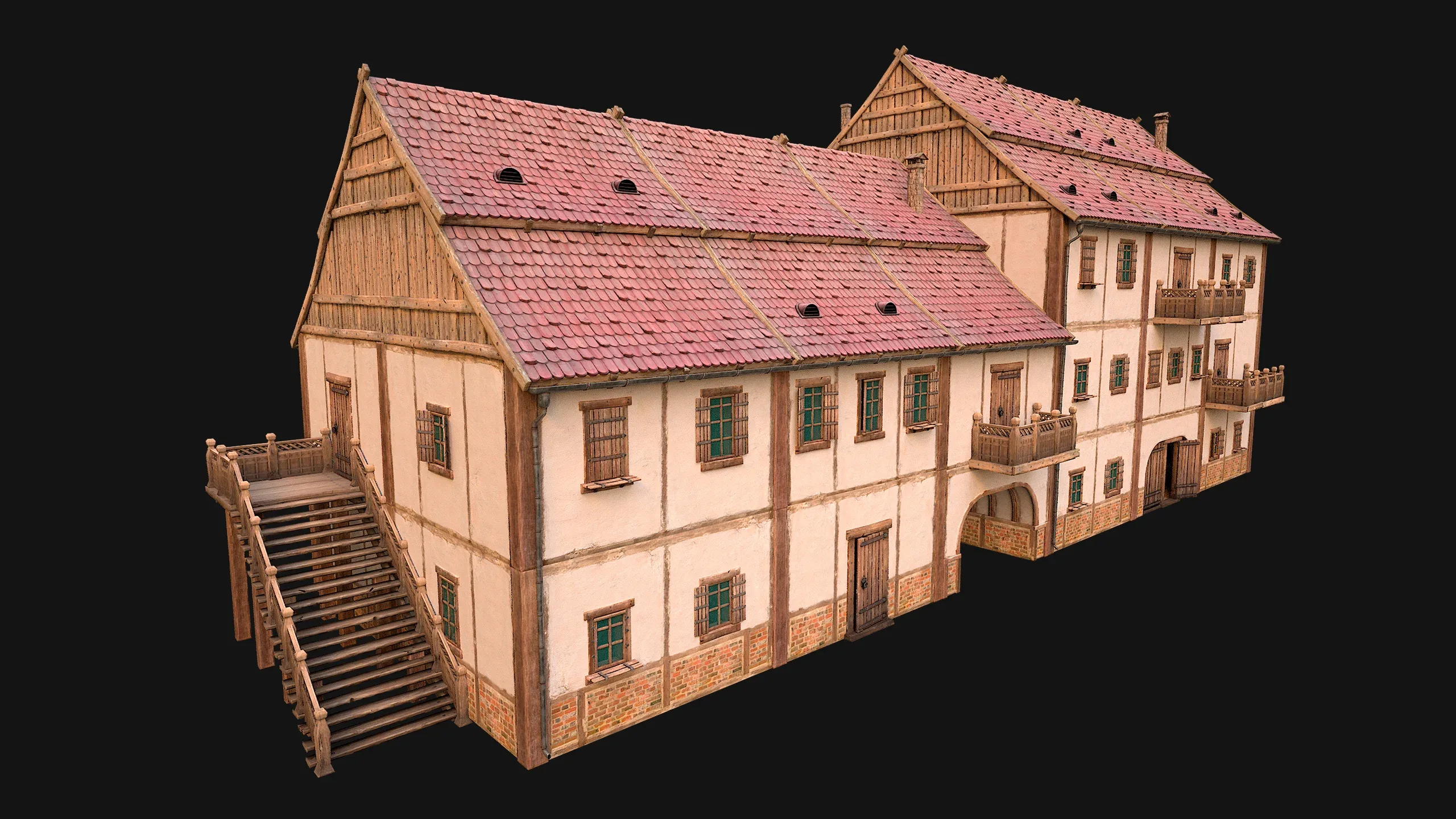 Medieval Town House City Pack 15 Buildings