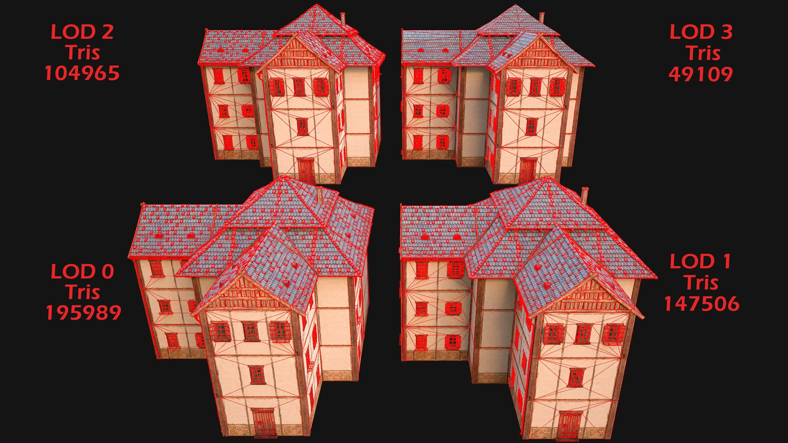 Medieval Town House City Pack 15 Buildings