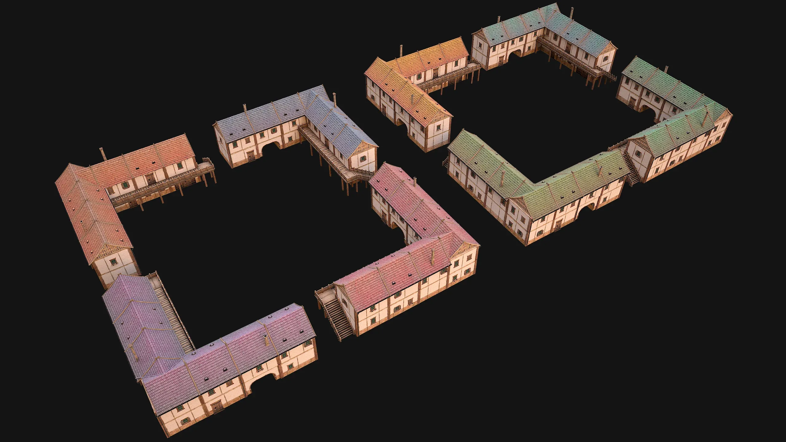 Medieval Town House City Pack 15 Buildings