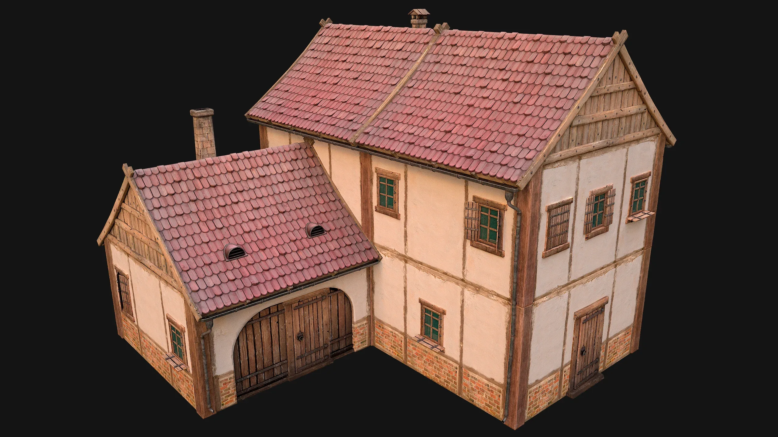 Medieval Town House City Pack 15 Buildings