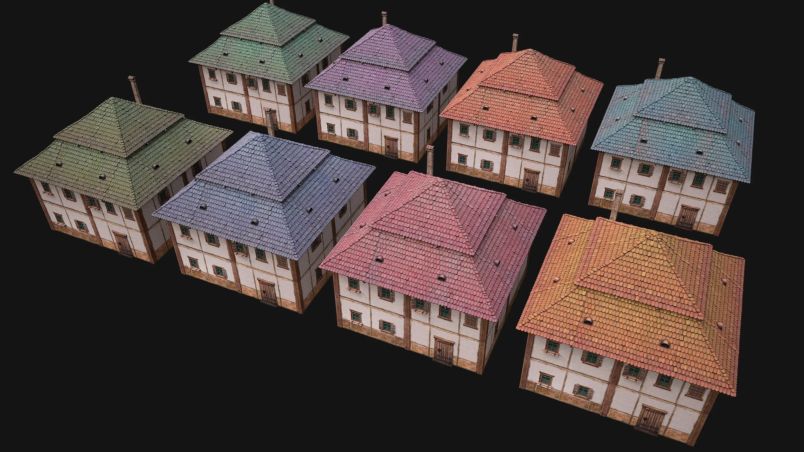 Medieval Town House City Pack 15 Buildings