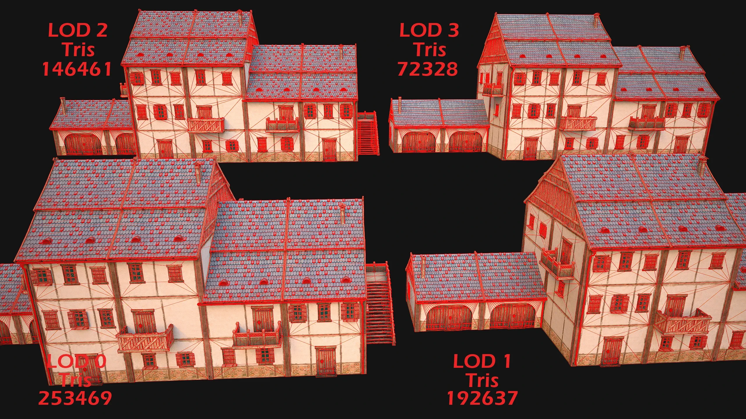 Medieval Town House City Pack 15 Buildings