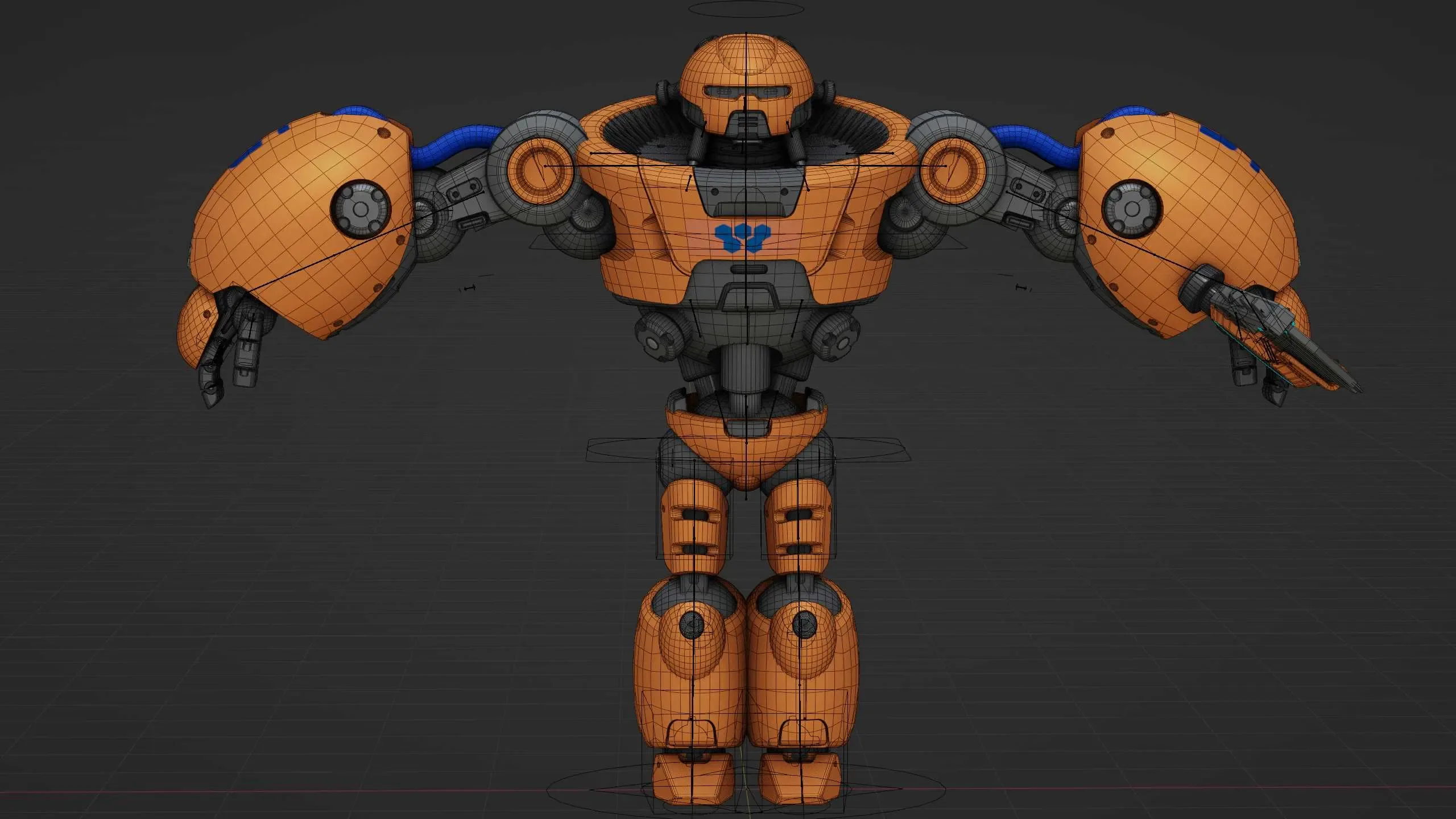 Battle Droid Megalon Auto-Rig Pro Rigged For Mixamo, Unreal Engine Unity