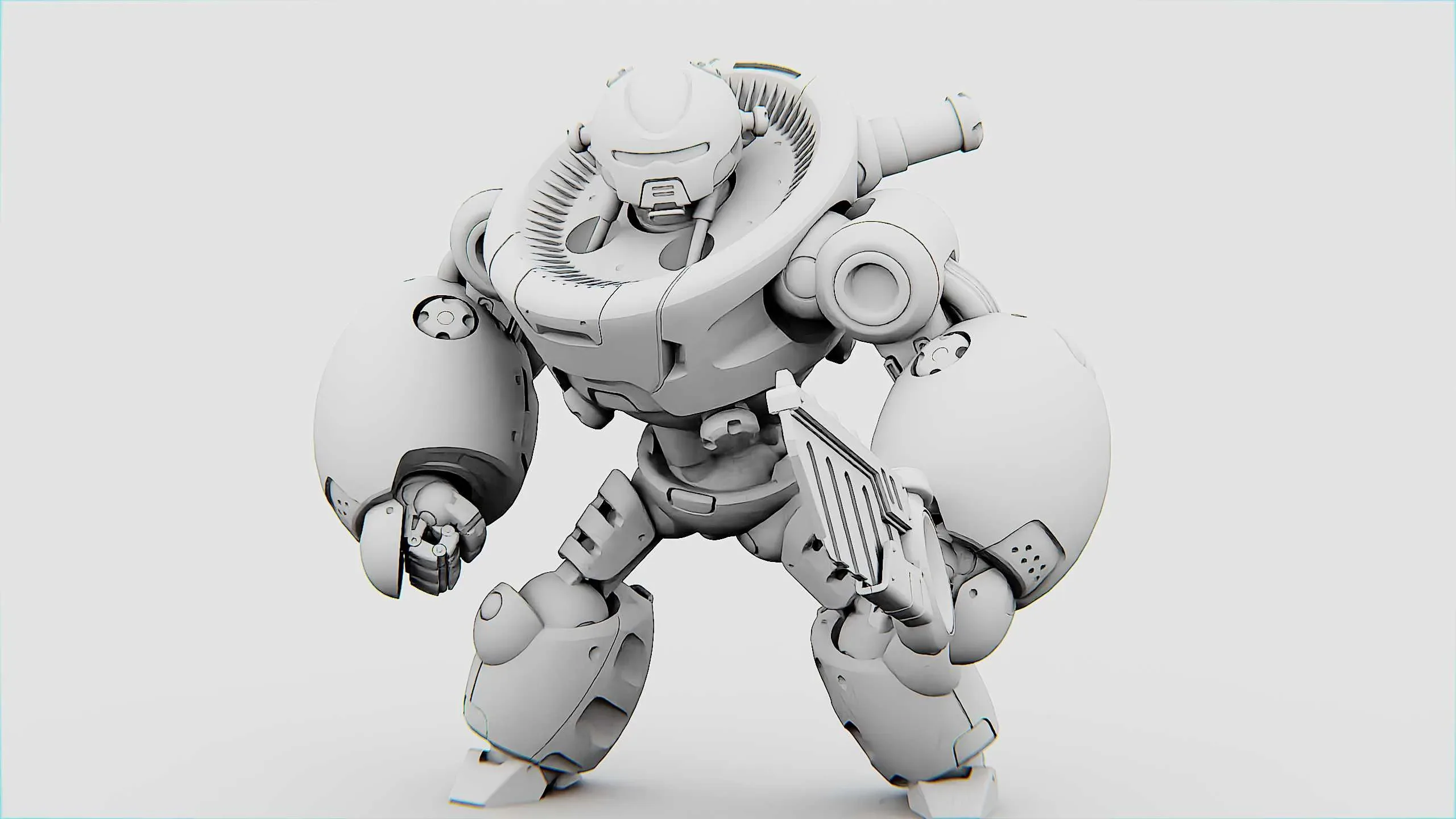 Battle Droid Megalon Auto-Rig Pro Rigged For Mixamo, Unreal Engine Unity